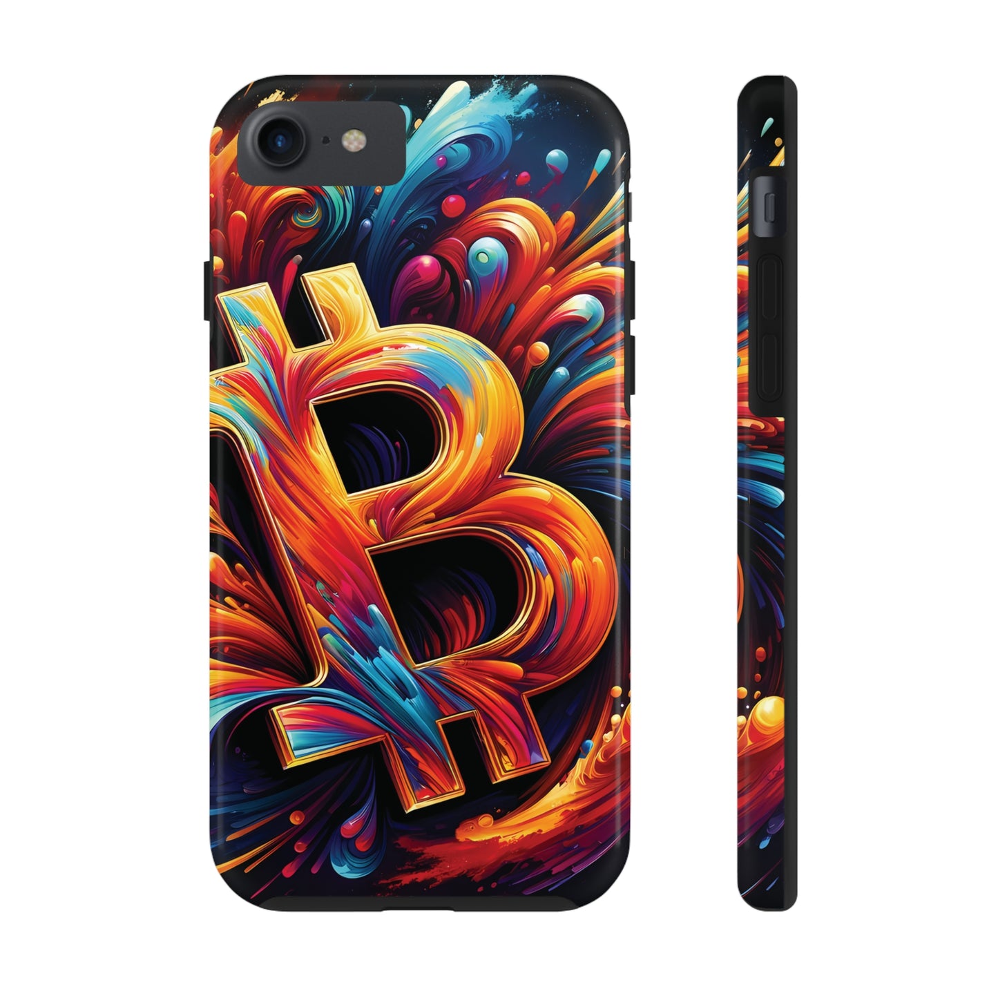 ToughDrop Apple iPhone Case Ft. Bitcoin Symbol Abstract