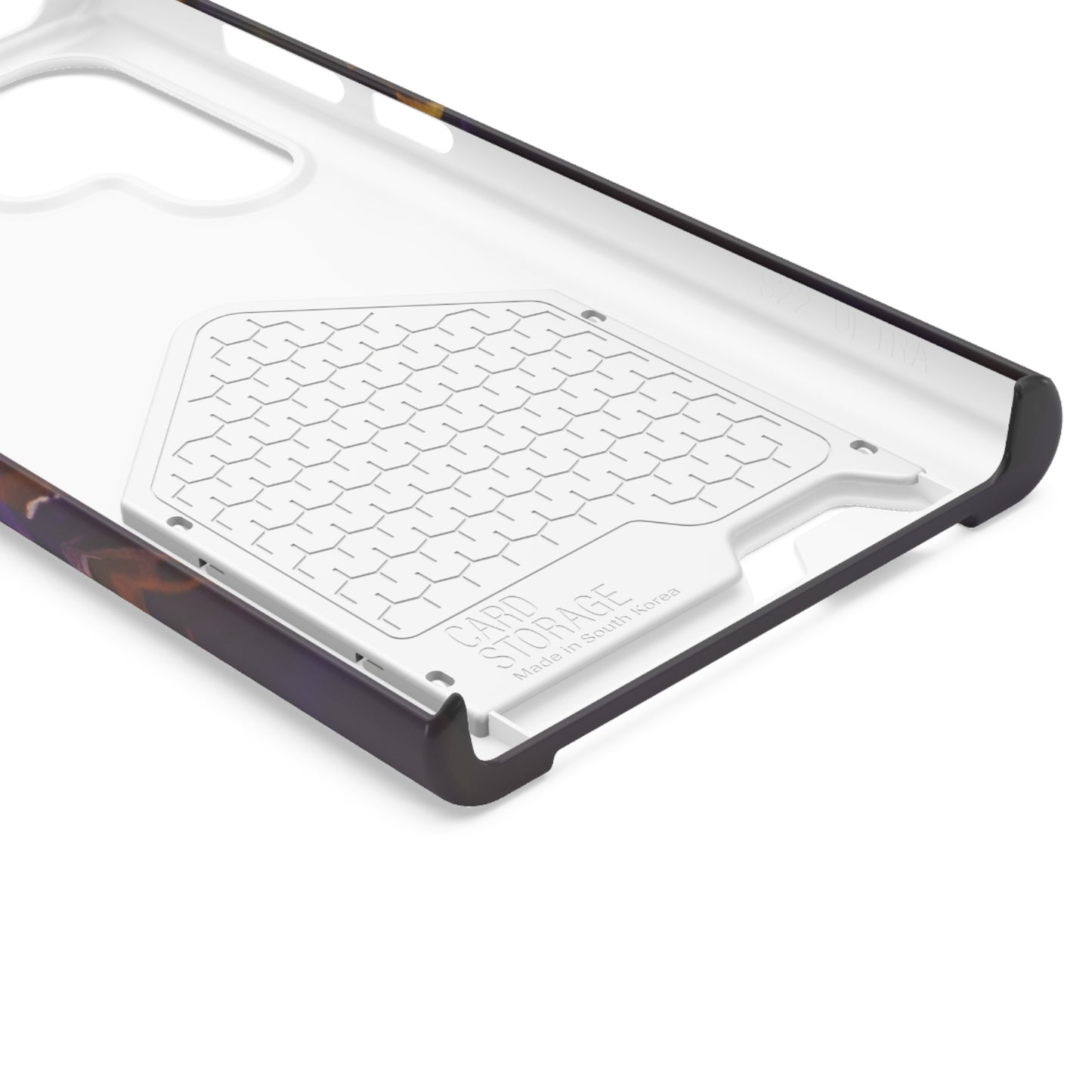 iPhone 13 and Samsung S21, S22 Cases with Card Holder Ft. Purple Tiger Stripes