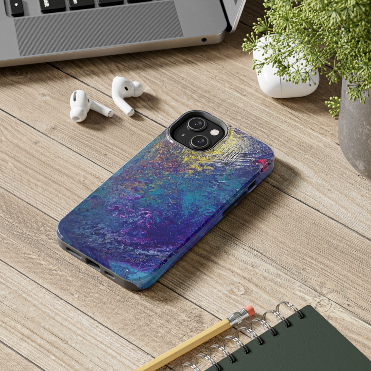 Tough Case-Mate iPhone Cases Ft. Abstract Blue Waterfall