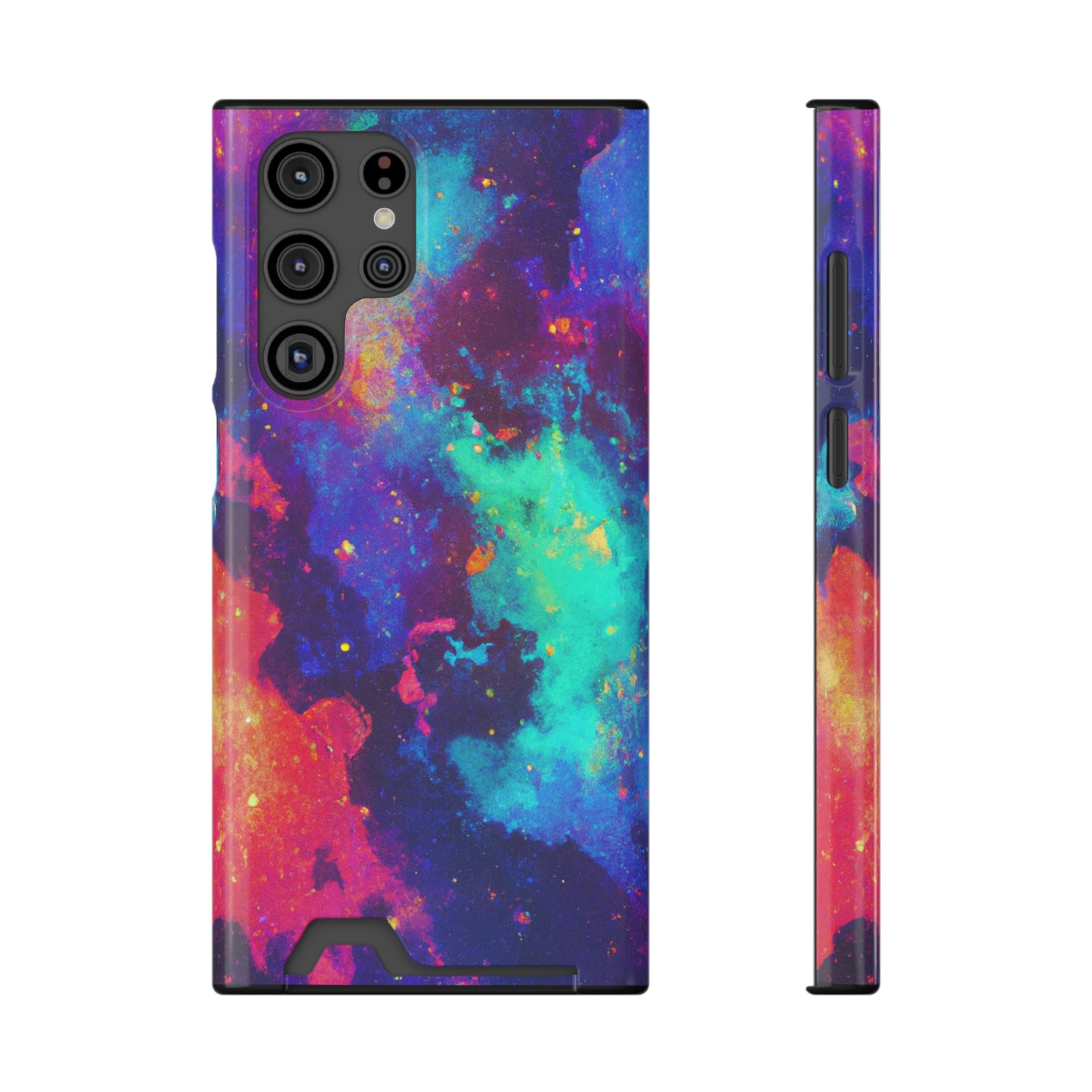 iPhone and Samsung Cases with Card Holder Ft. Abstract Space