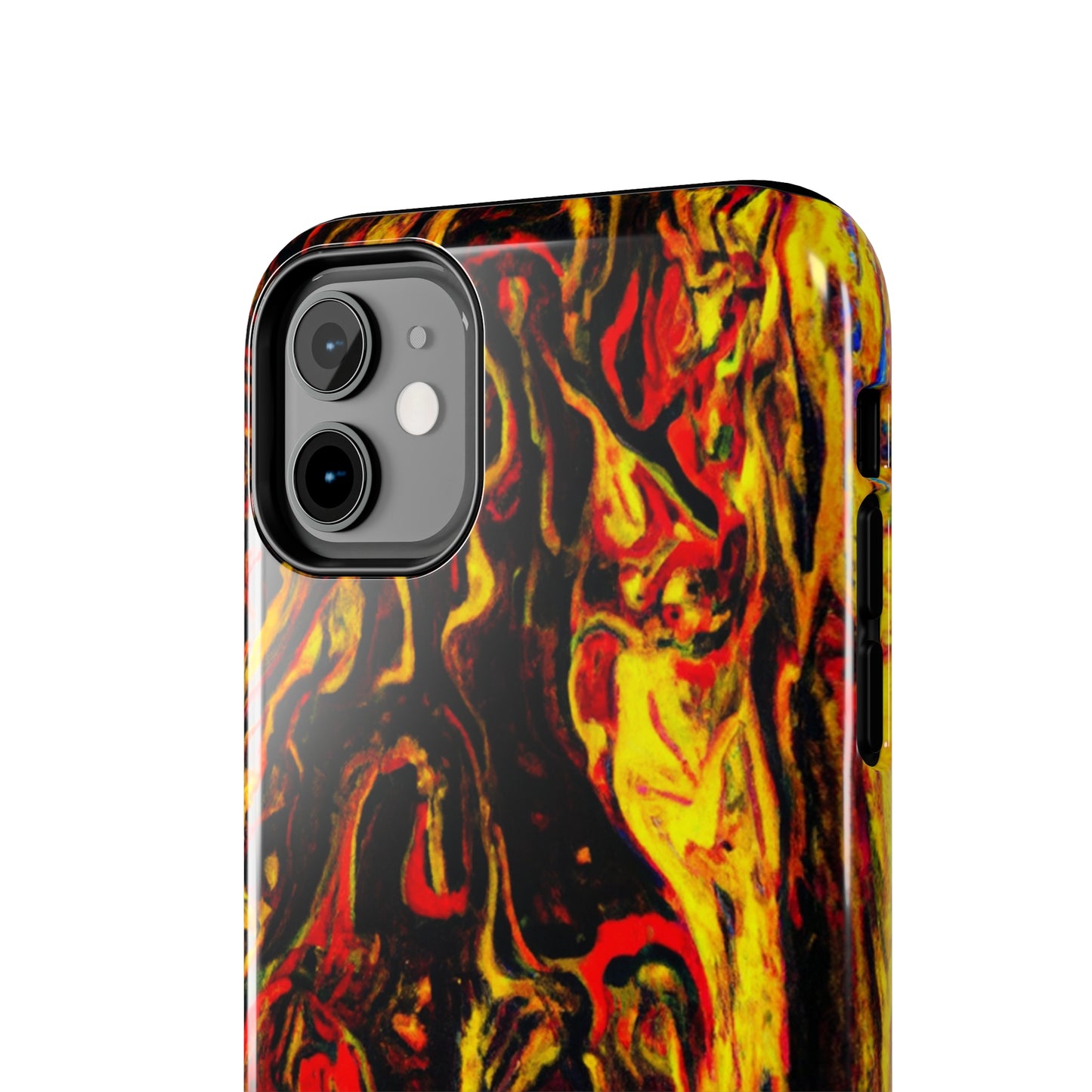 Tough Apple iPhone Case Ft. Abstract Black and Yellow