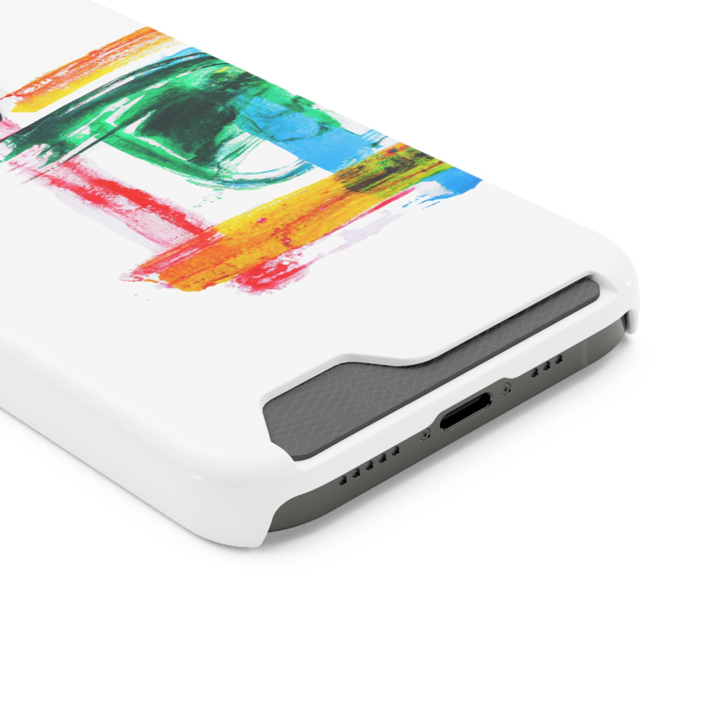 iPhone 13 and Samsung S21, S22 Cases with Card Holder Ft. Abstract Frame