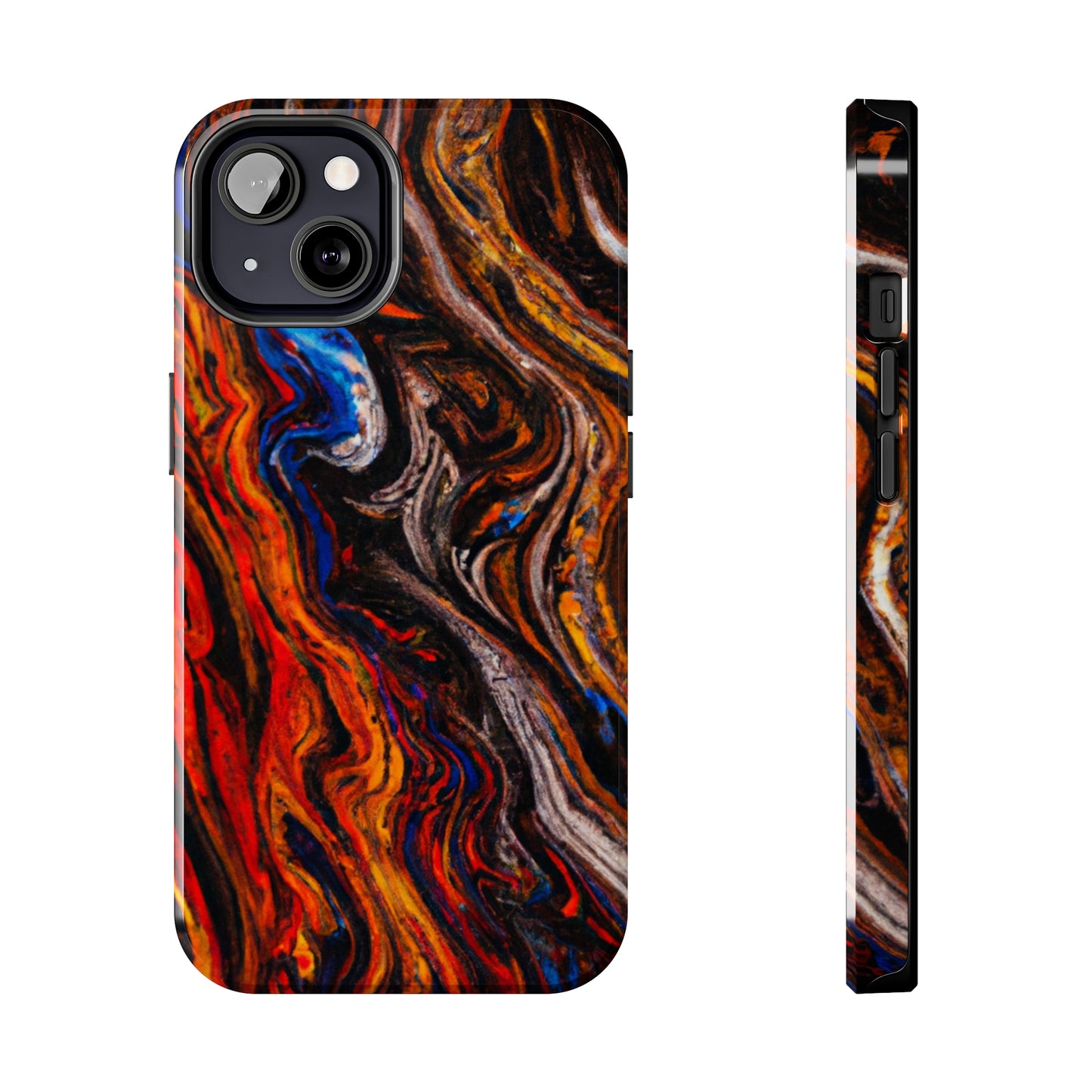 Tough Apple iPhone Case Ft. Abstract Petrified Wood