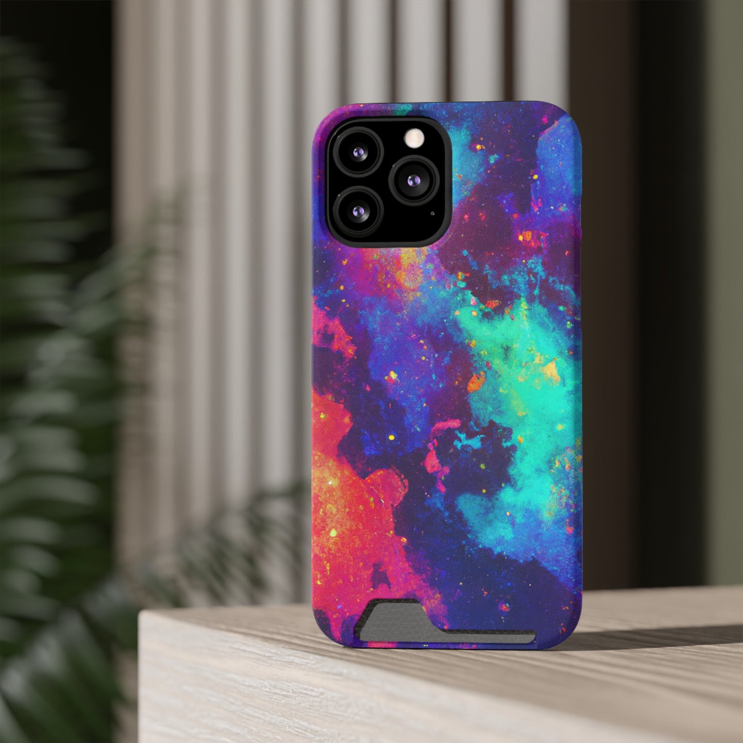 iPhone and Samsung Cases with Card Holder Ft. Abstract Space