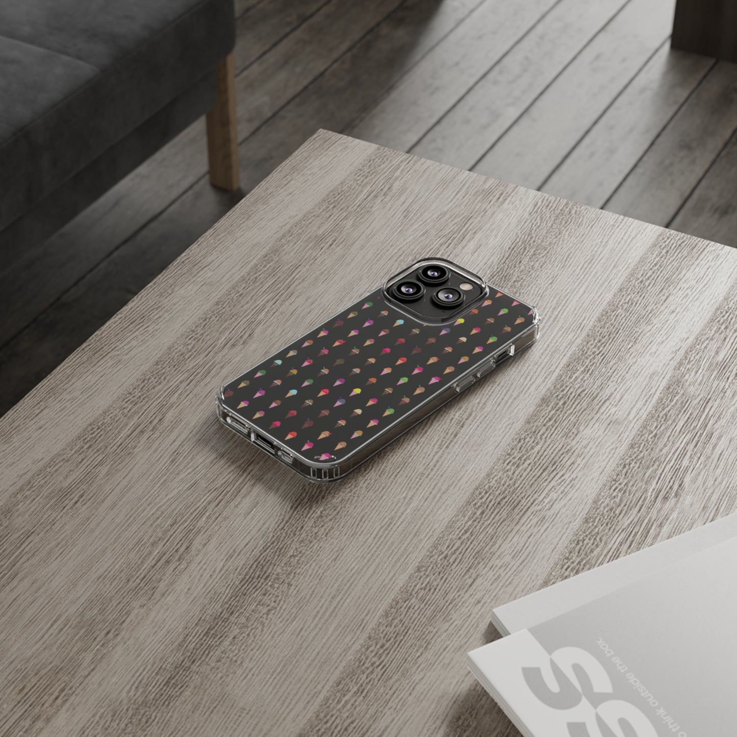 Clear Hard Case for iPhone 1-14 and Samsung S21-S22, Featuring Pixel Cones