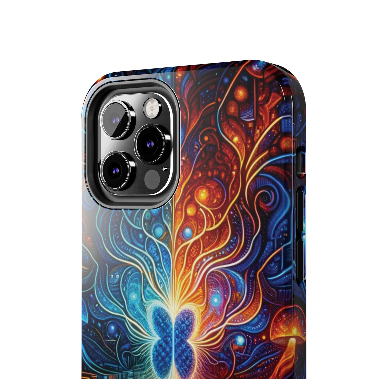 ToughDrop Apple iPhone Case Ft. Cyber Blue Butterfly