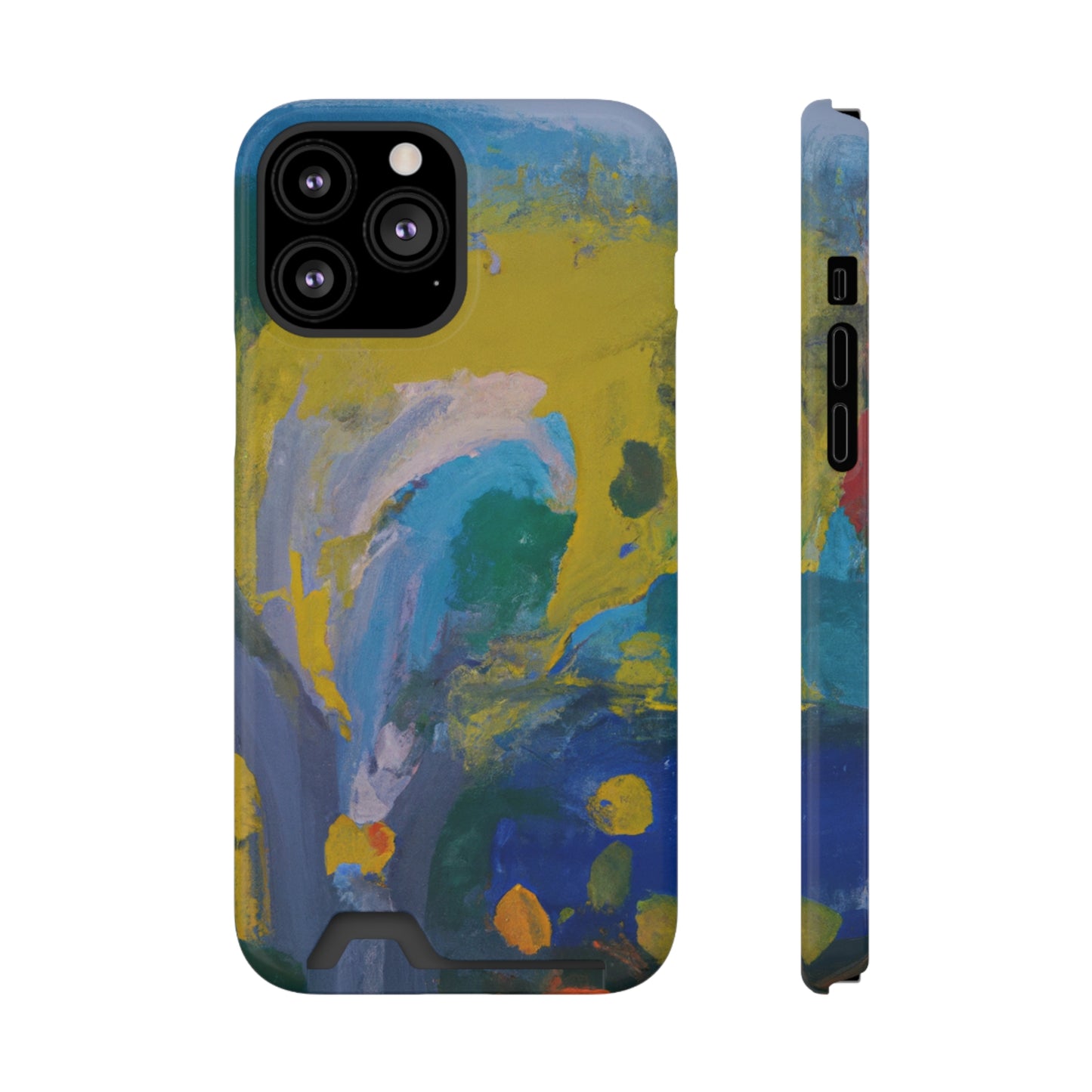 iPhone 13 and Samsung S21, S22 Cases with Card Holder Ft. Abstract Scoop