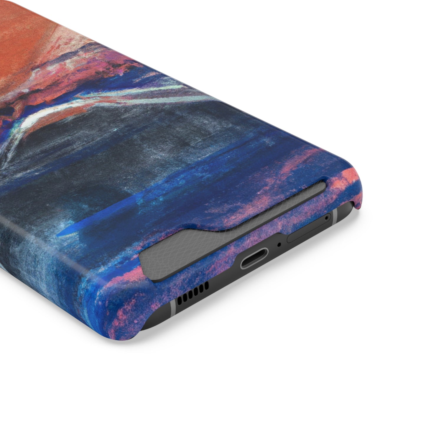 iPhone 13 and Samsung S21, S22 Cases with Card Holder Ft. XRP Sunset