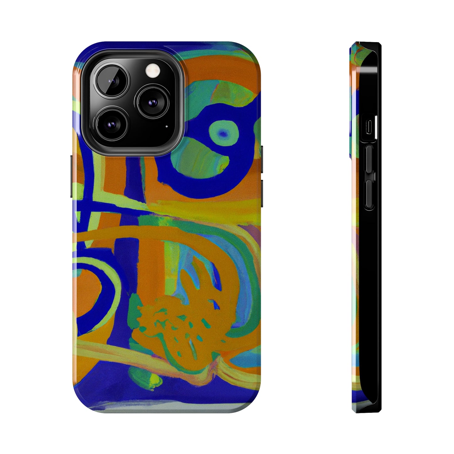 Tough Case-Mate iPhone Case Ft. Blue Orange Curves