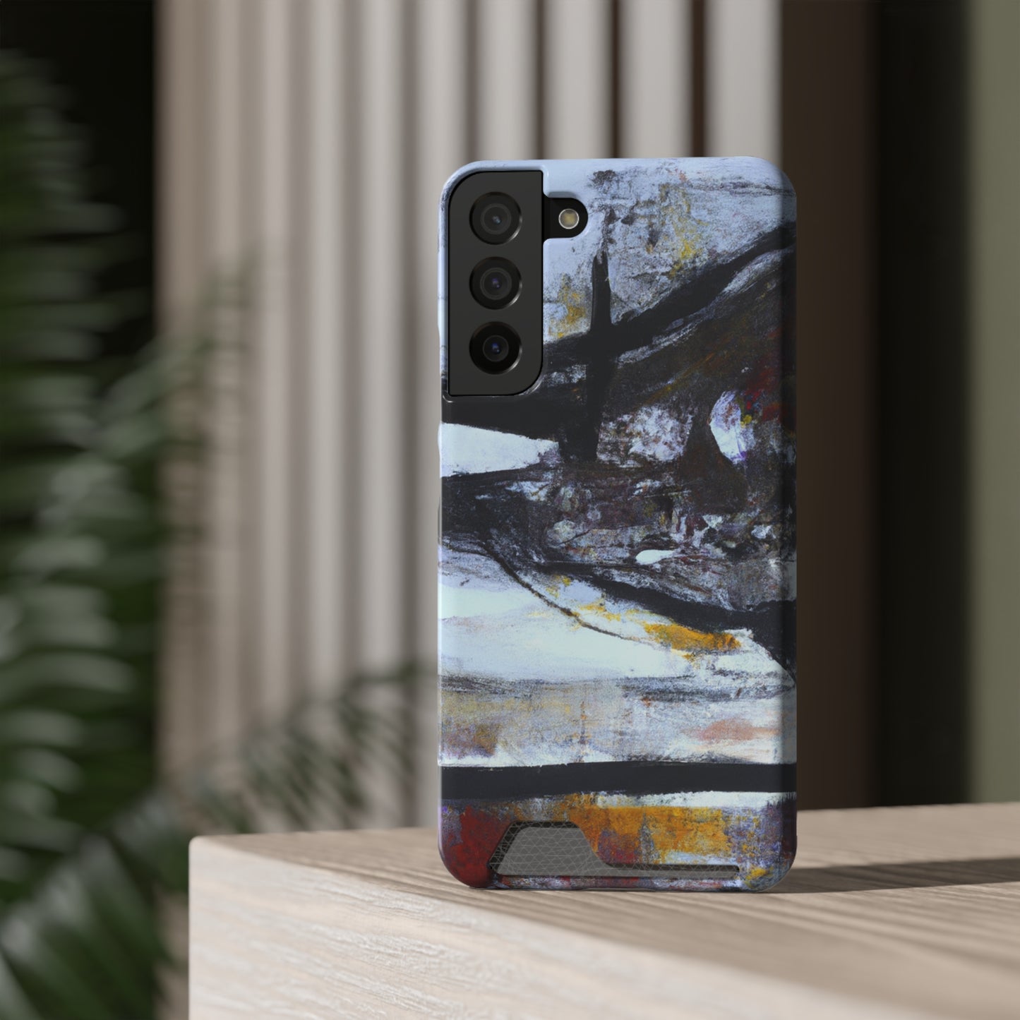iPhone 13 and Samsung S21, S22 Cases with Card Holder Ft. Mirror Island