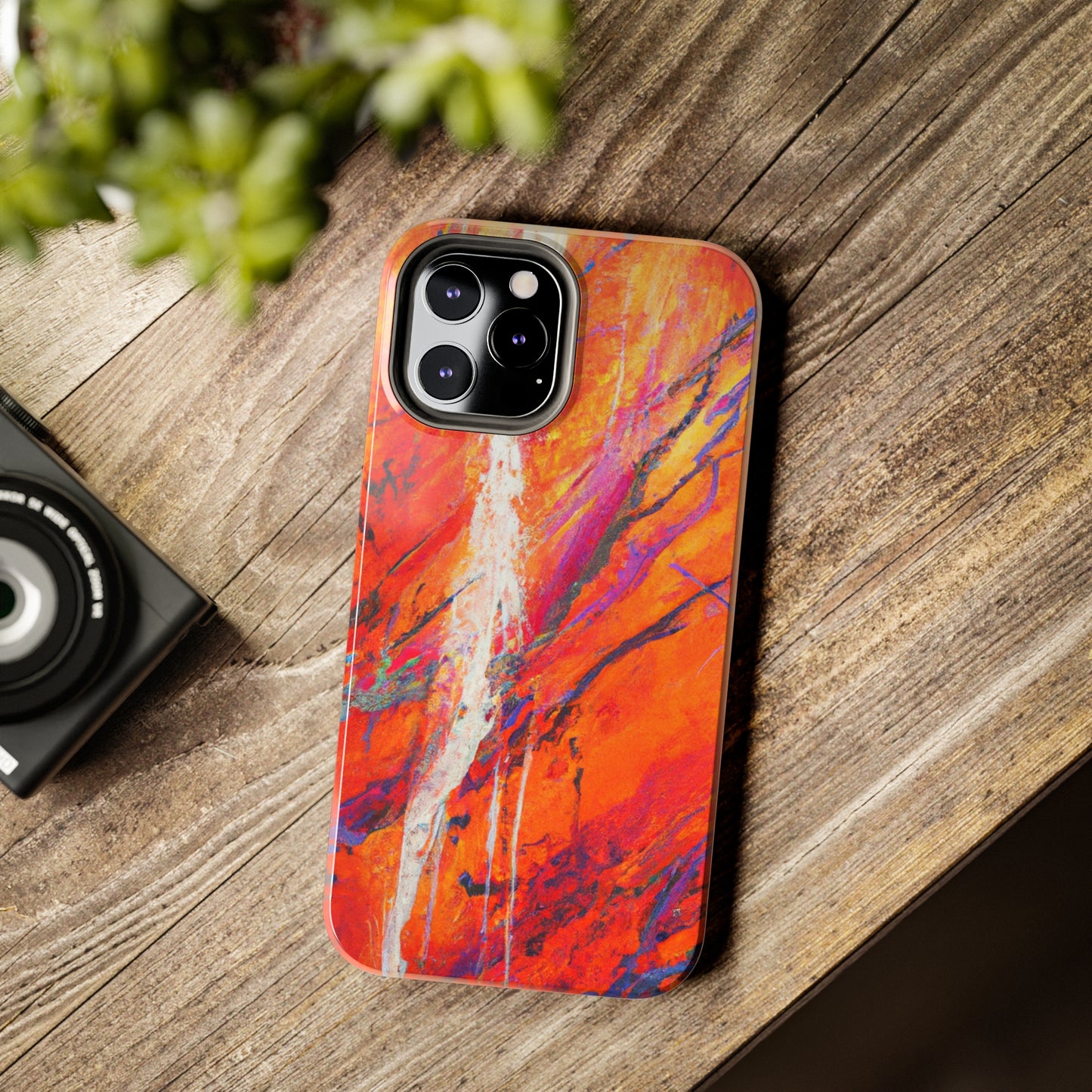 Tough Apple iPhone Cases Ft. Abstract Halloween Forest