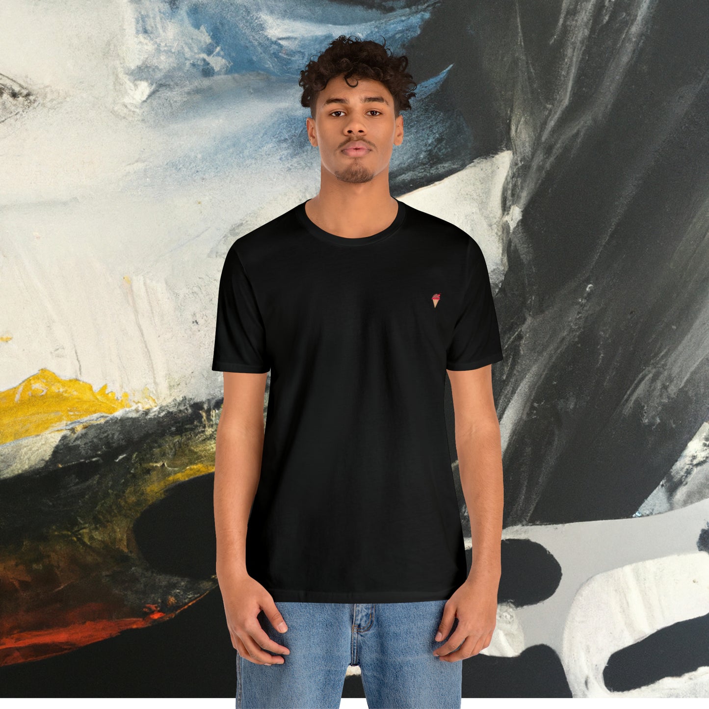 Express Delivery Short Sleeve Black or Maroon Tshirt Ft. Pixel Cone