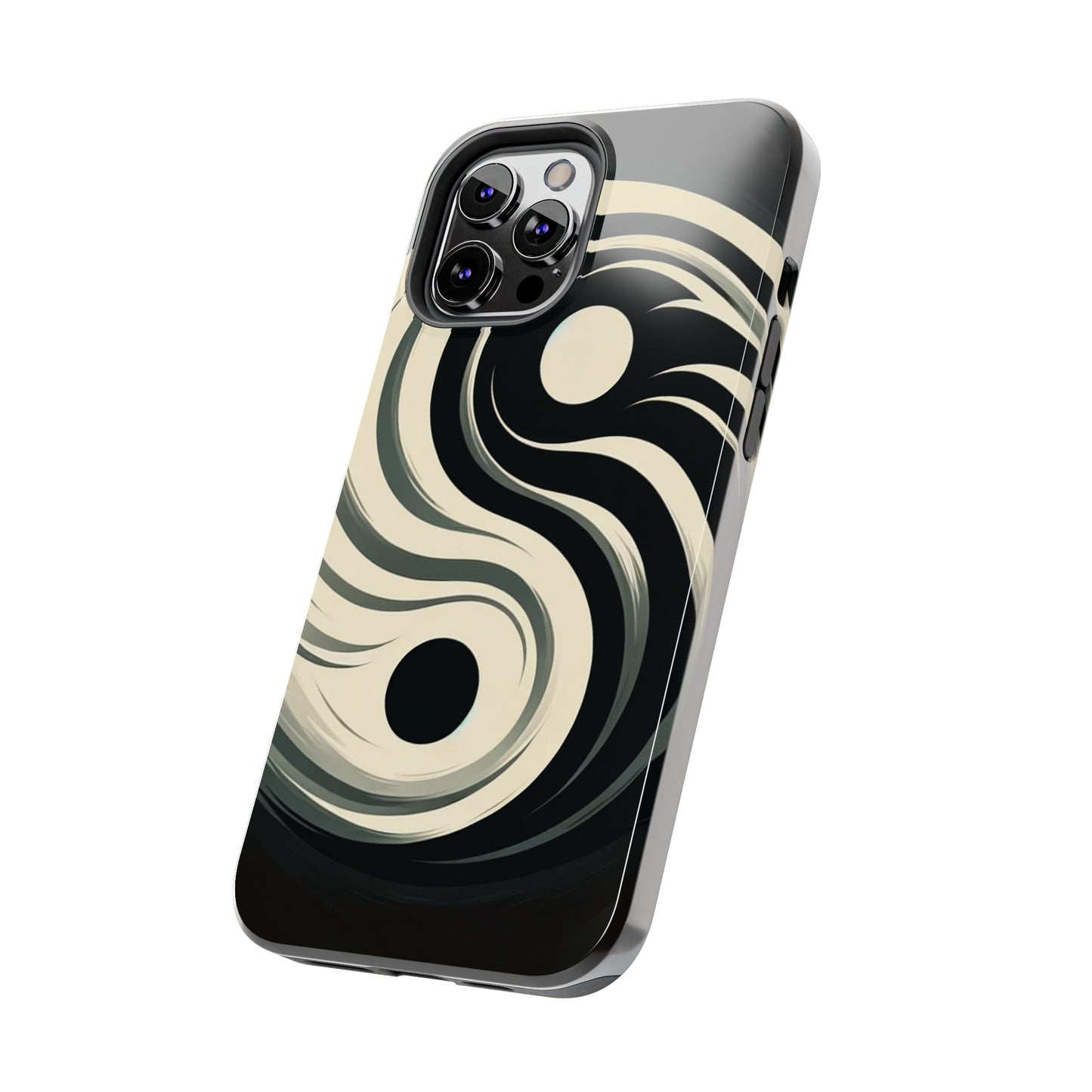 ToughDrop Apple iPhone Case Ft. Monotone Yin Yang