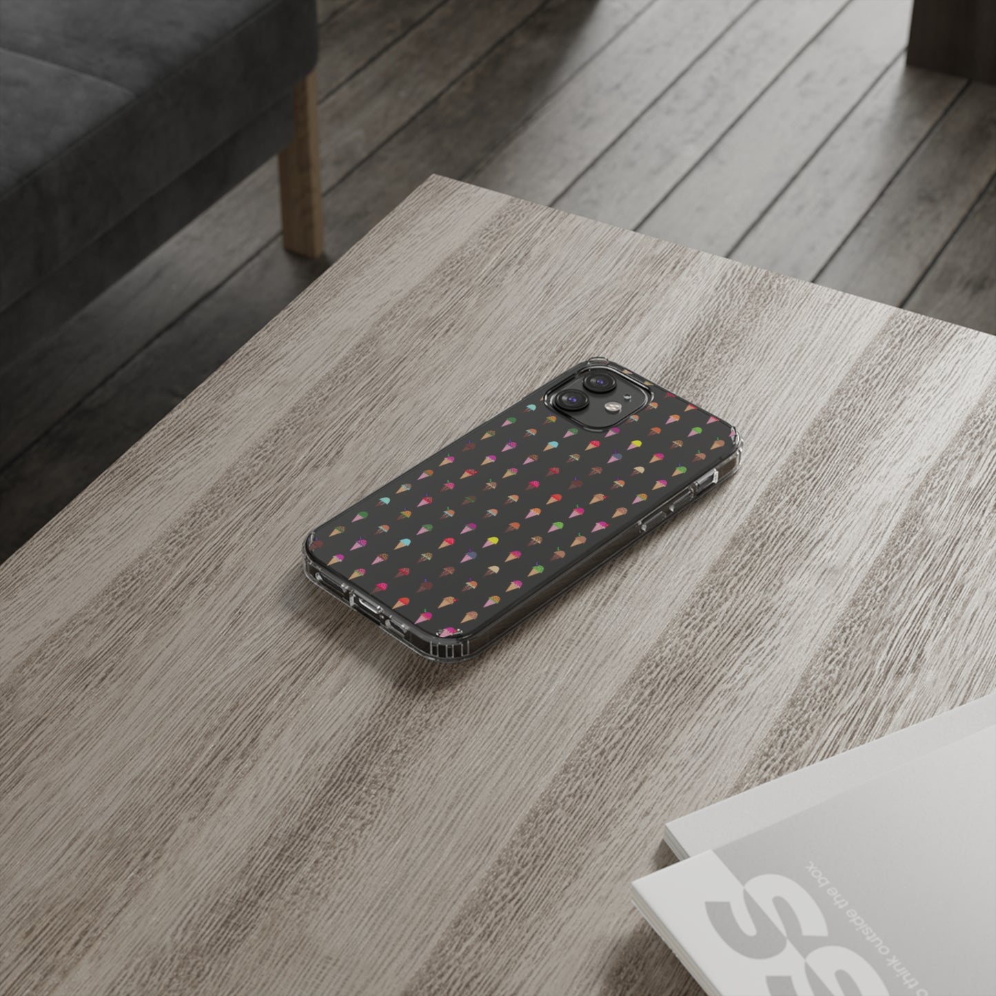 Clear Hard Case for iPhone 1-14 and Samsung S21-S22, Featuring Pixel Cones