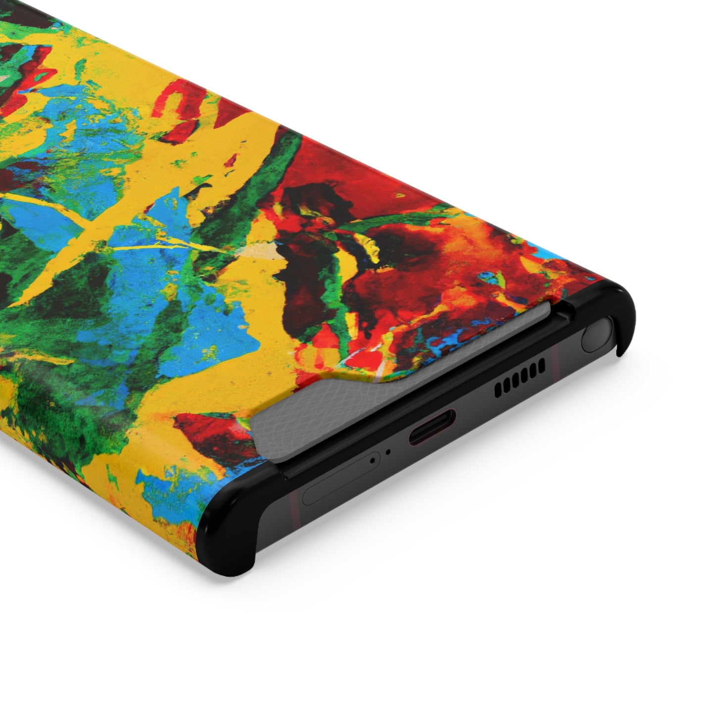 iPhone and Samsung Cases with Card Holder Ft. Abstract Tropical