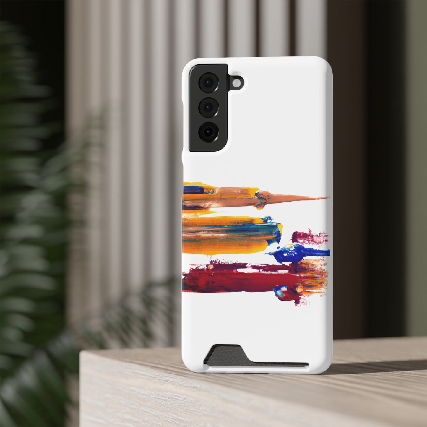 iPhone 13 and Samsung S21, S22 Cases with Card Holder Ft. Simple Strokes