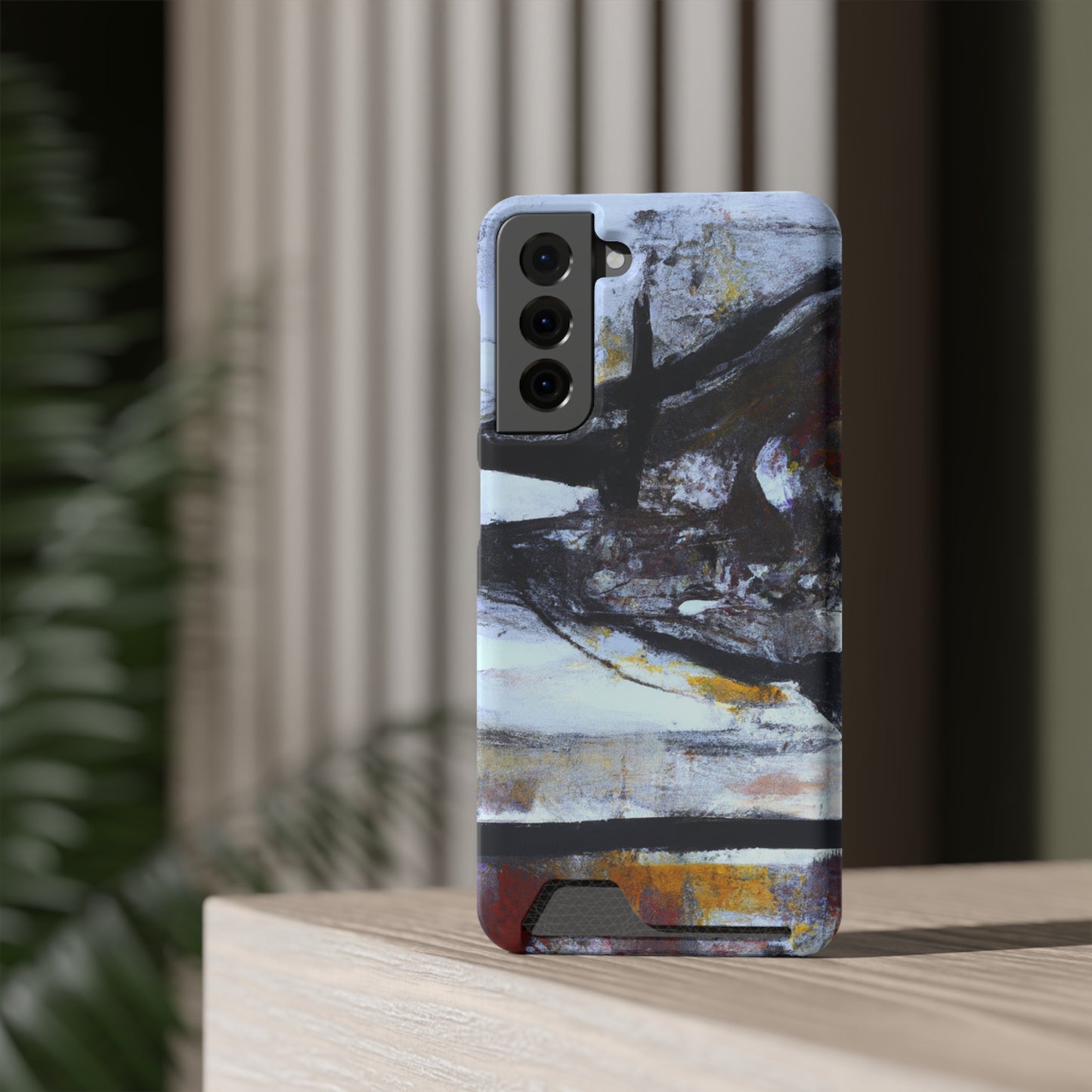 iPhone 13 and Samsung S21, S22 Cases with Card Holder Ft. Mirror Island