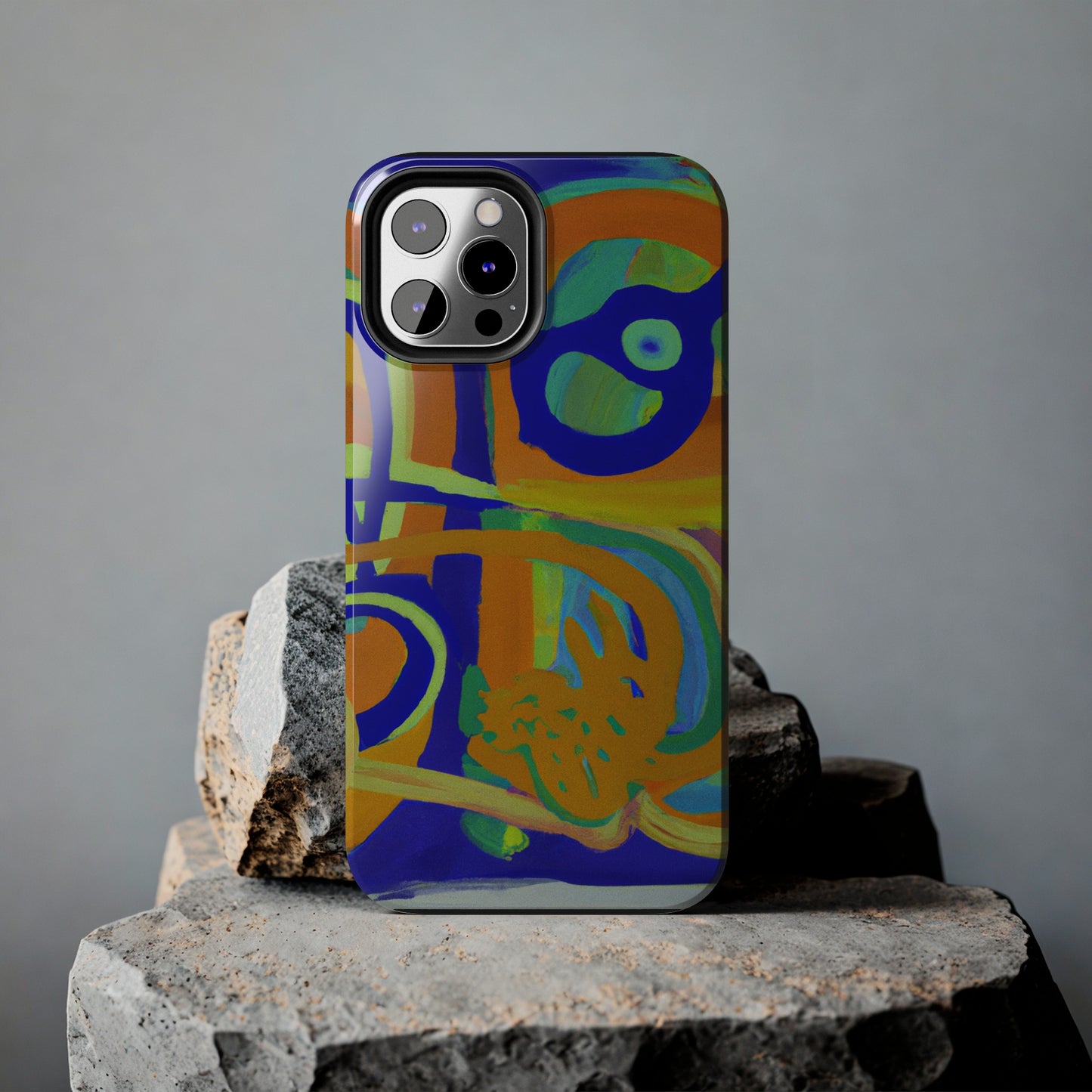 Tough Case-Mate iPhone Case Ft. Blue Orange Curves