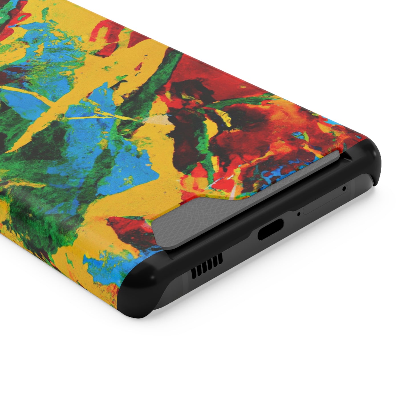 iPhone and Samsung Cases with Card Holder Ft. Abstract Tropical