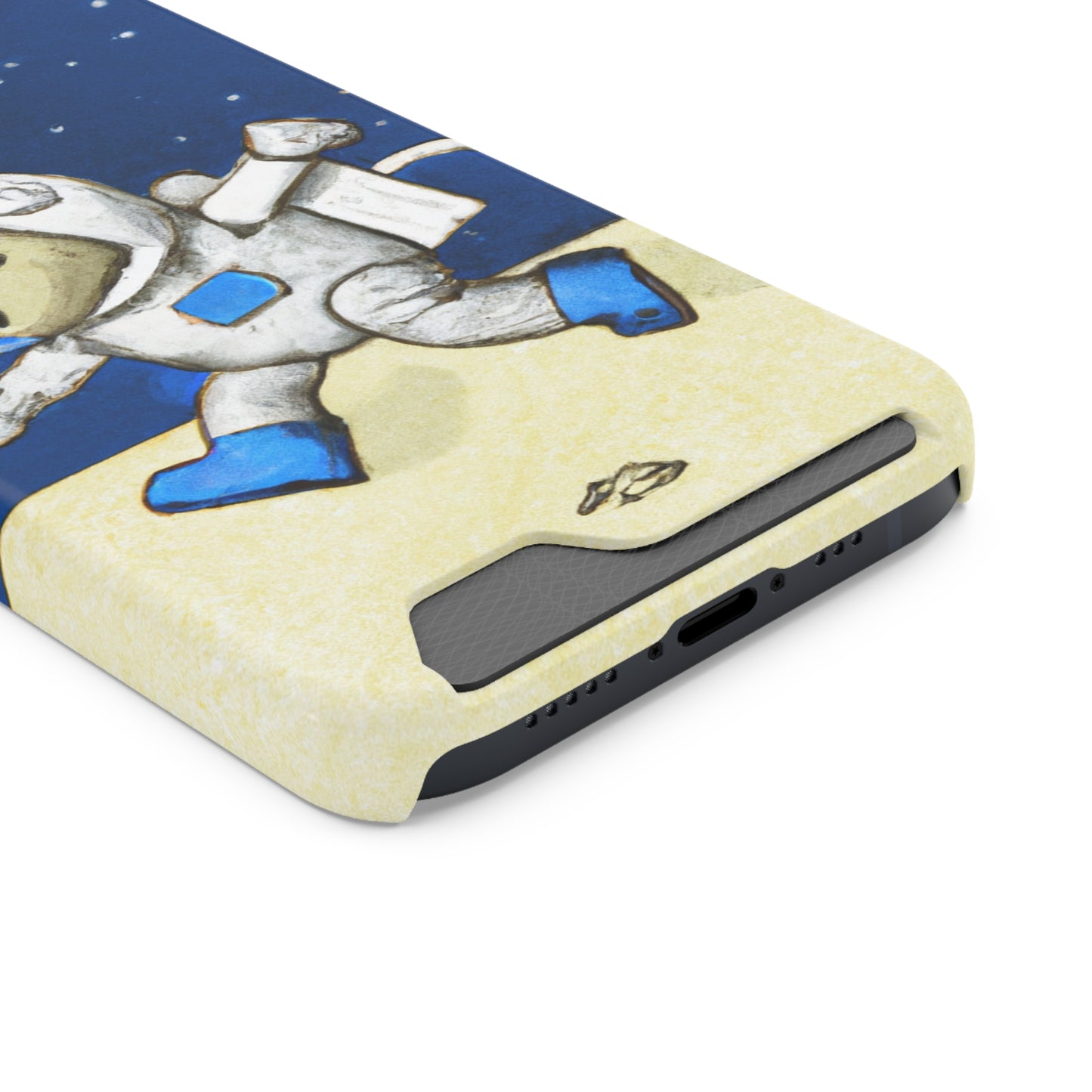 iPhone 13 and Samsung S21, S22 Cases with Card Holder Ft. Moon Doge