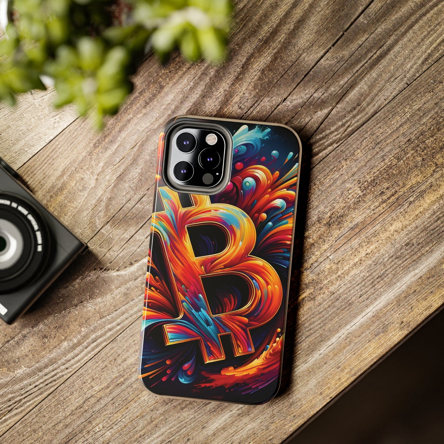 ToughDrop Apple iPhone Case Ft. Bitcoin Symbol Abstract