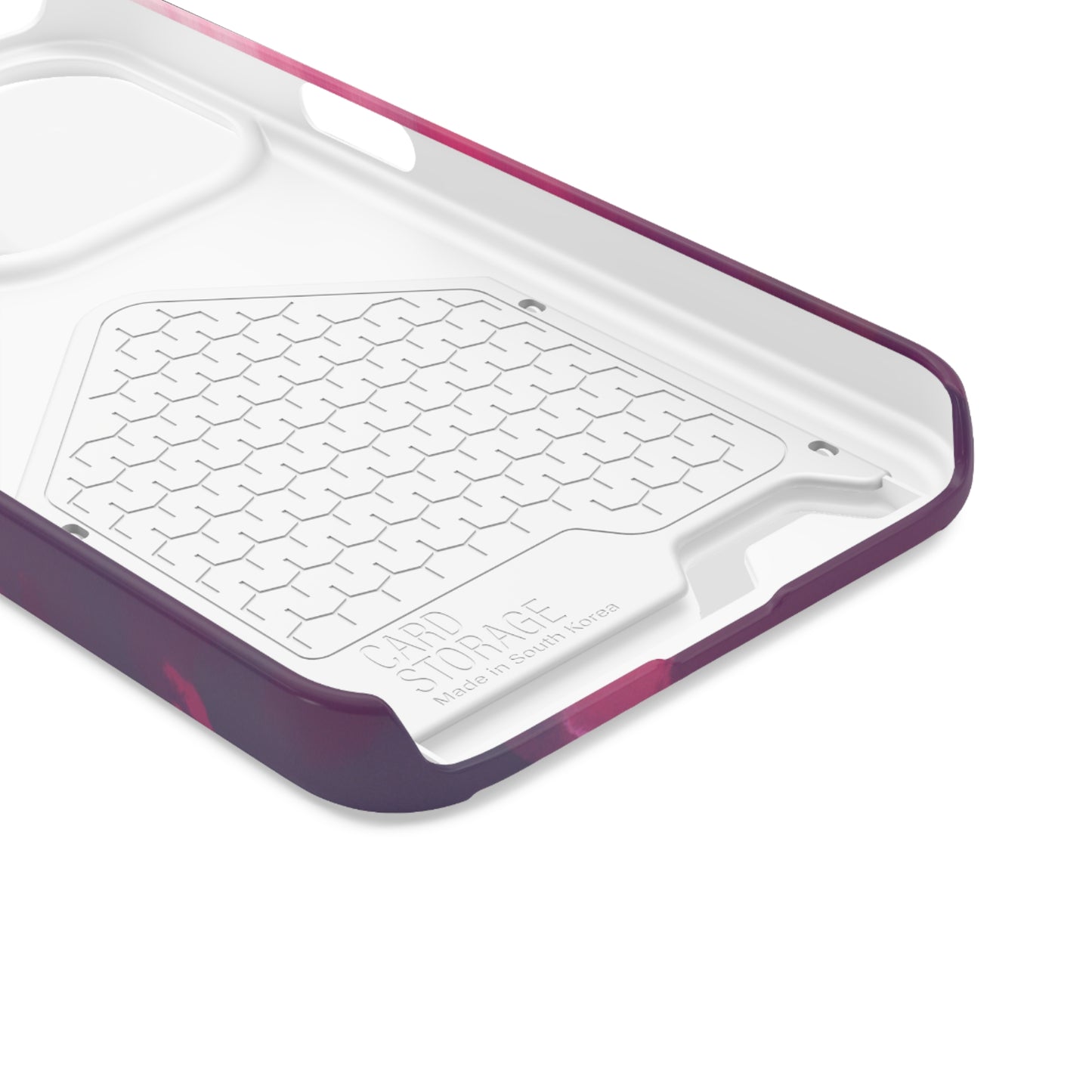 iPhone 13 and Samsung S21, S22 Cases with Card Holder Ft. Abstract Pink Sky
