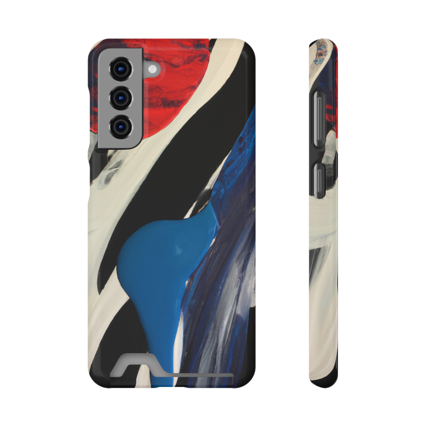 iPhone 13 and Samsung S21, S22 Cases with Card Holder Ft. Inked in Black