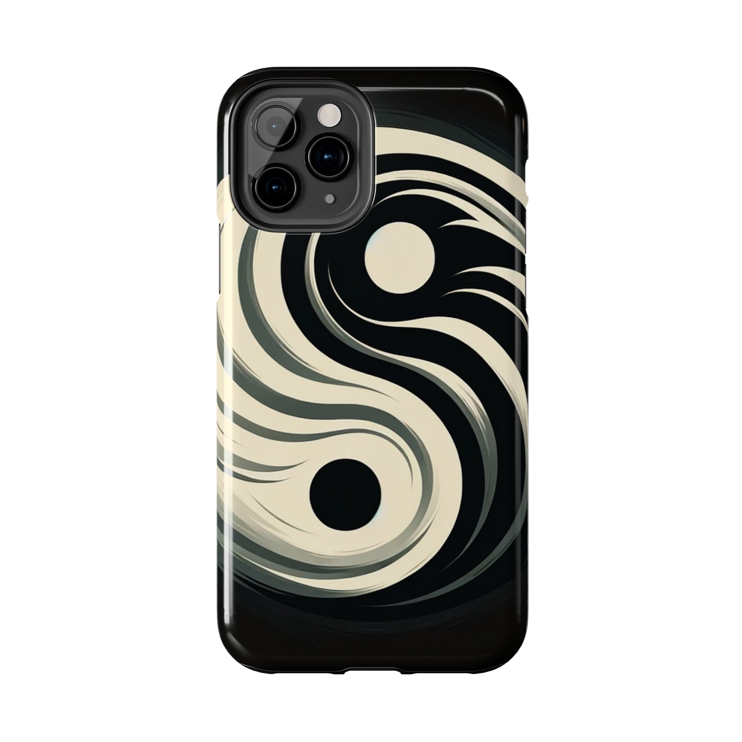 ToughDrop Apple iPhone Case Ft. Monotone Yin Yang