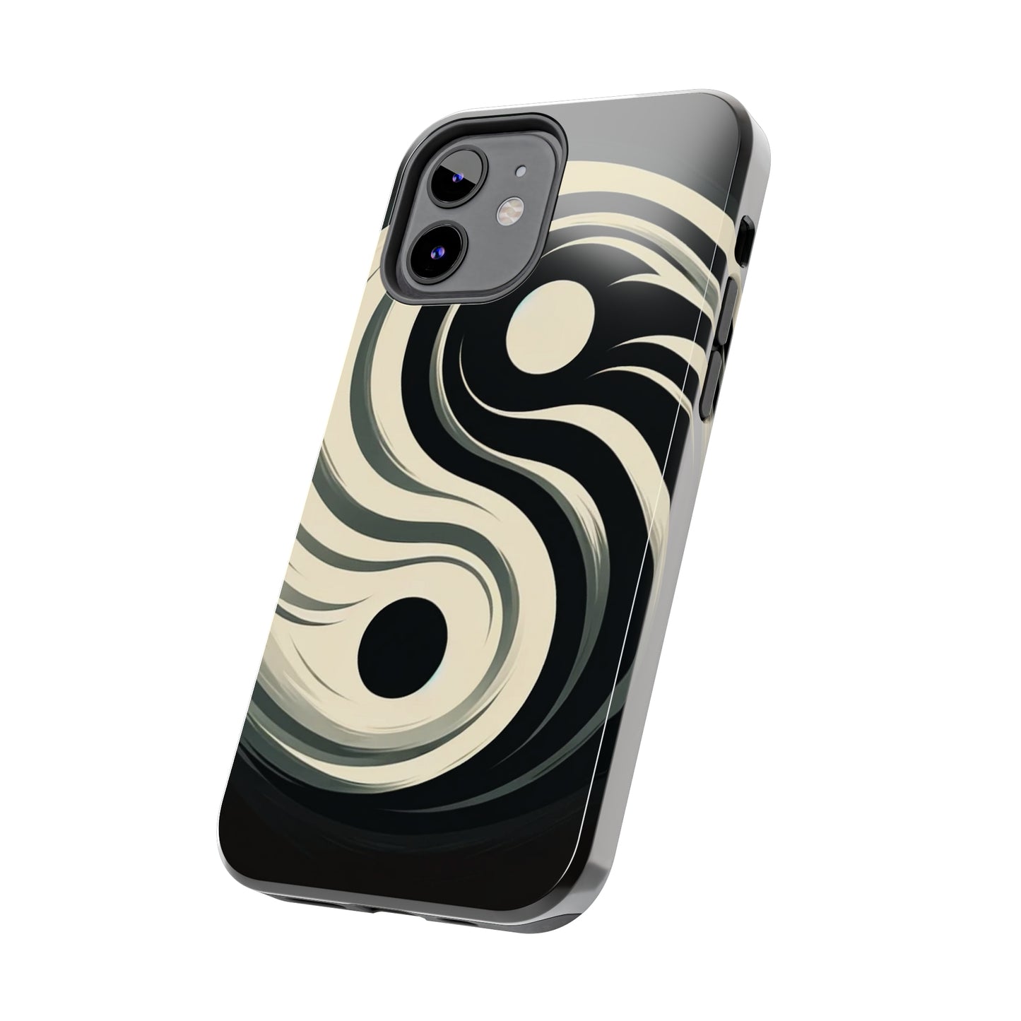 ToughDrop Apple iPhone Case Ft. Monotone Yin Yang