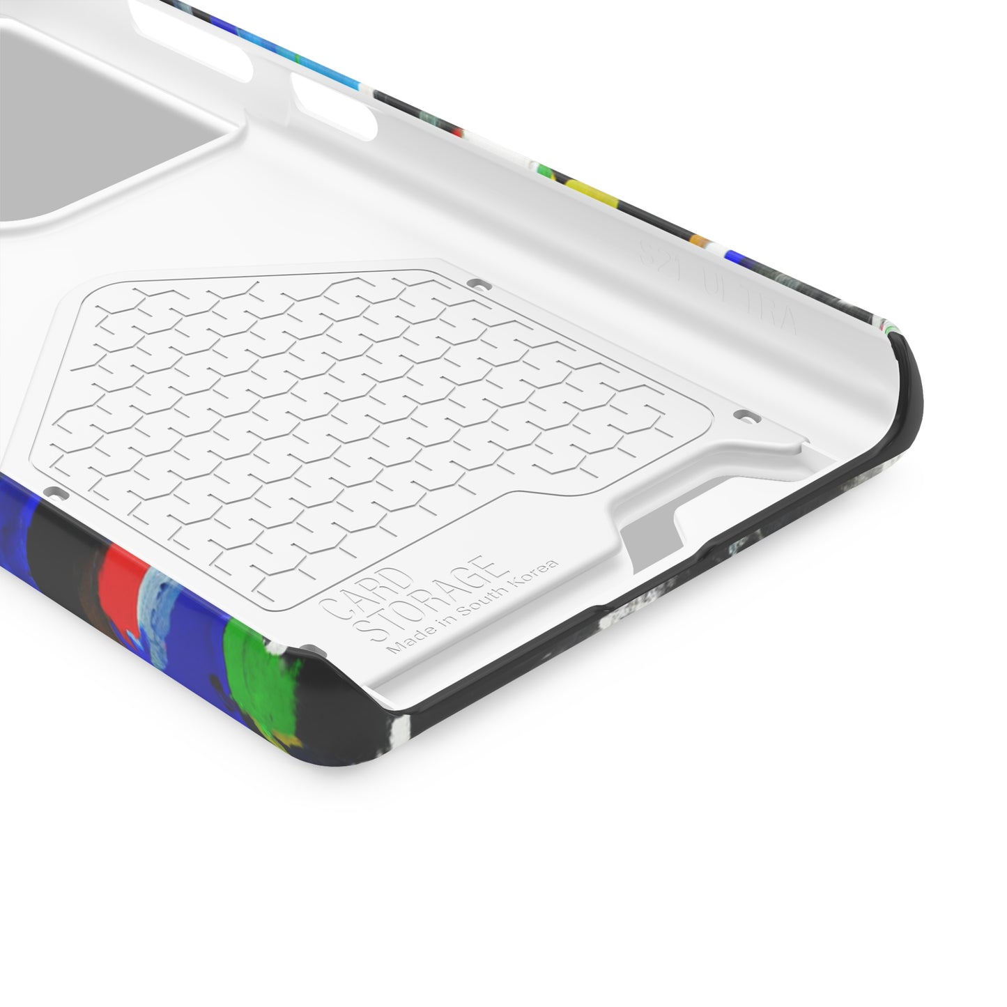 iPhone 13 and Samsung S21, S22 Cases with Card Holder Ft. Abstract Stripes
