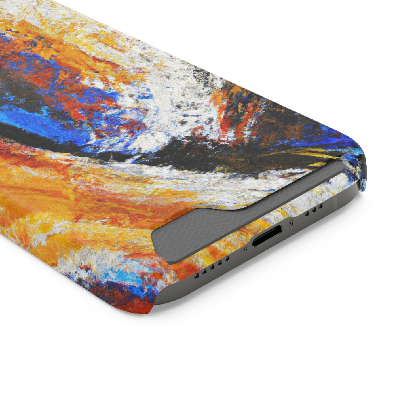 iPhone 13 and Samsung S21, S22 Cases with Card Holder Ft. Abstract Sand Wave