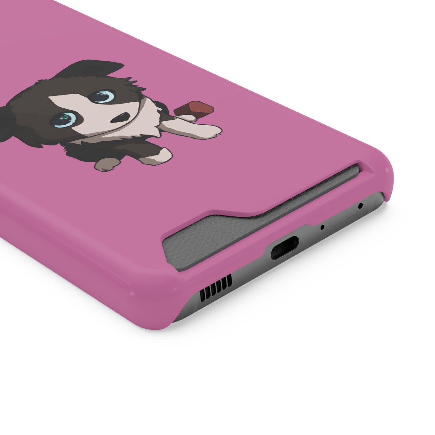 iPhone 13 and Samsung S21, S22 Cases with Card Holder Ft. Cute Pup