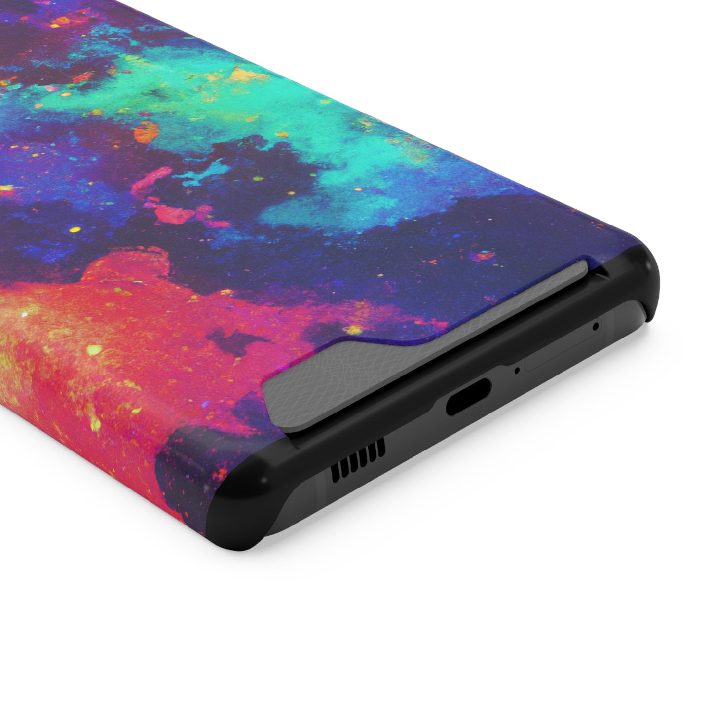 iPhone and Samsung Cases with Card Holder Ft. Abstract Space