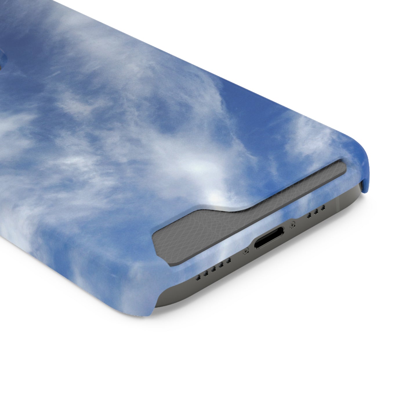 iPhone 13 and Samsung S21, S22 Cases with Card Holder Ft. Clouds