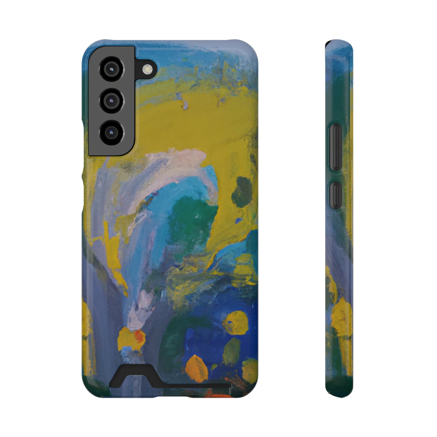 iPhone 13 and Samsung S21, S22 Cases with Card Holder Ft. Abstract Scoop