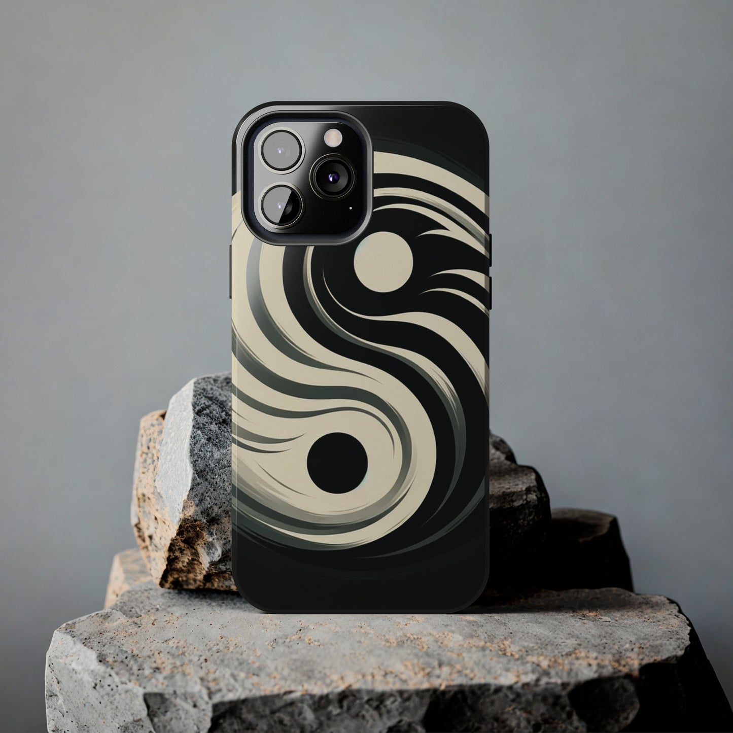 ToughDrop Apple iPhone Case Ft. Monotone Yin Yang