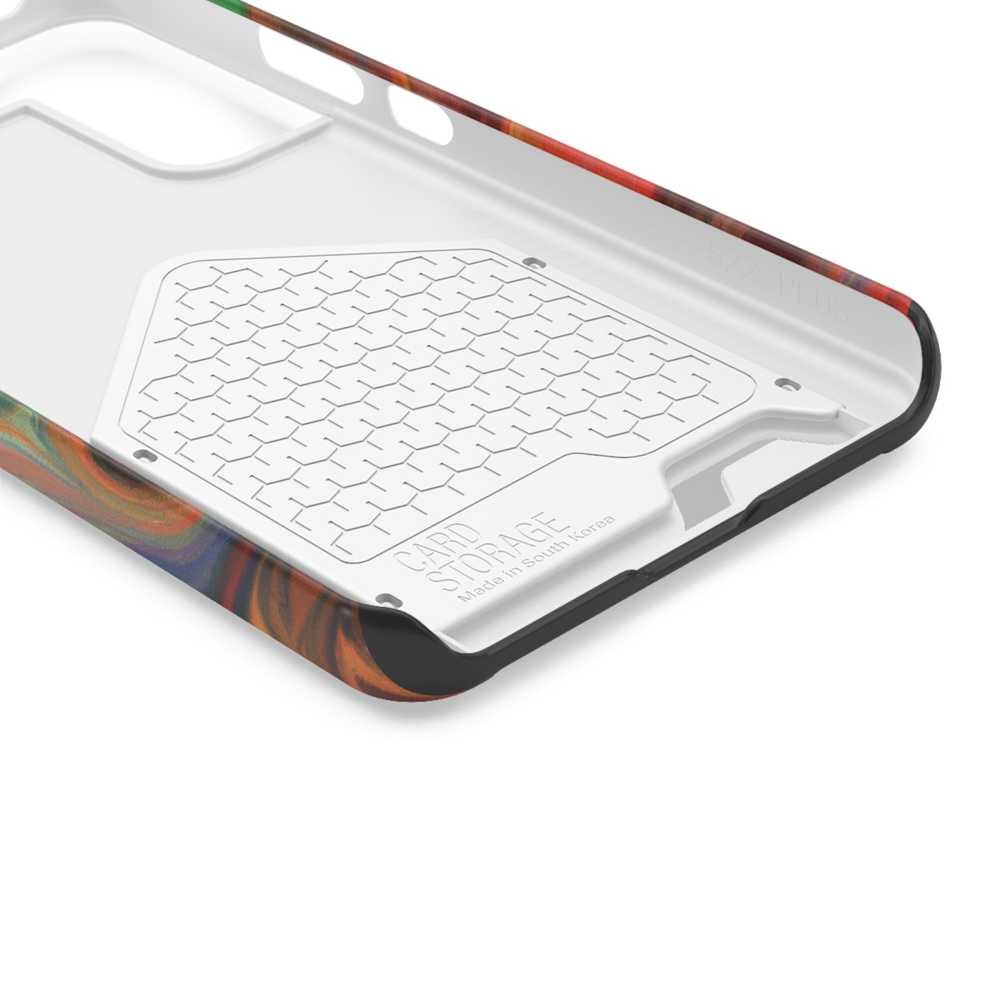 iPhone or Samsung Case with Card Holder Ft. Fractured Waves