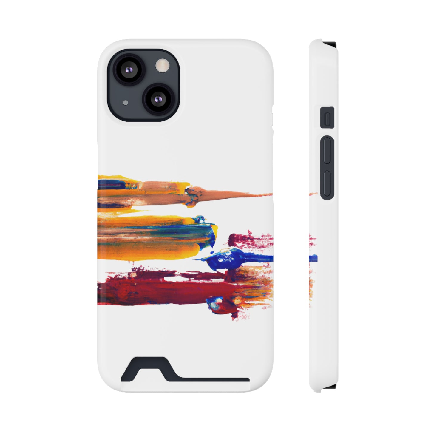 iPhone 13 and Samsung S21, S22 Cases with Card Holder Ft. Simple Strokes
