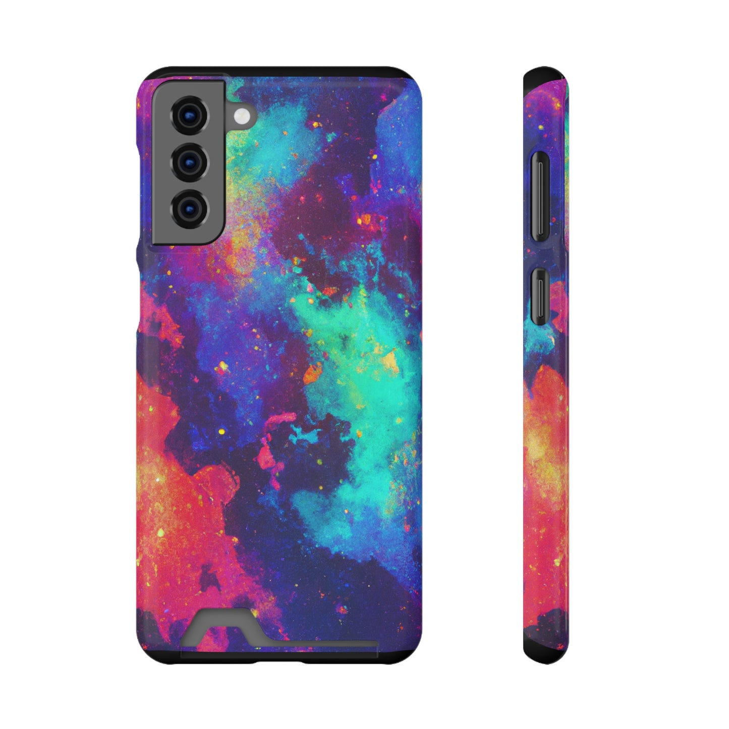 iPhone and Samsung Cases with Card Holder Ft. Abstract Space
