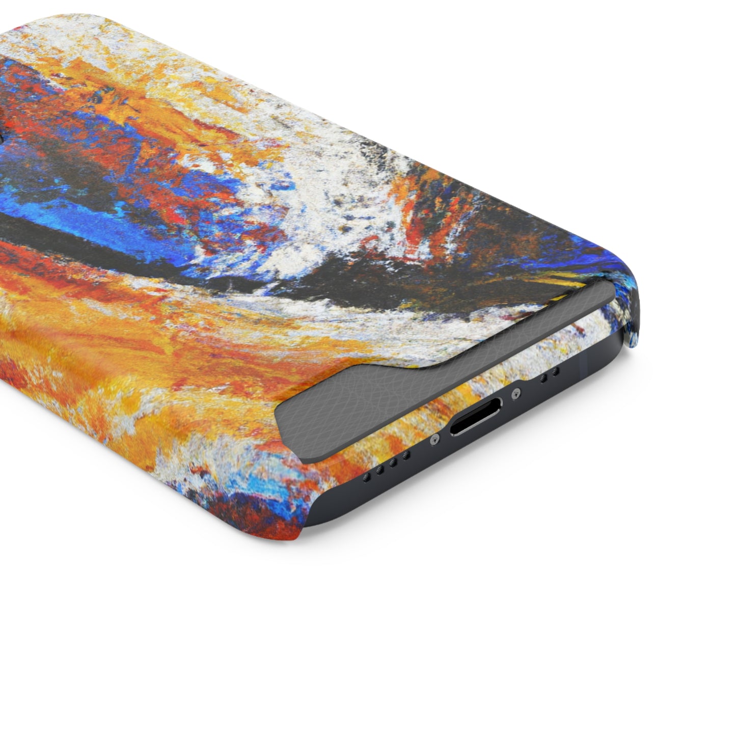 iPhone 13 and Samsung S21, S22 Cases with Card Holder Ft. Abstract Sand Wave