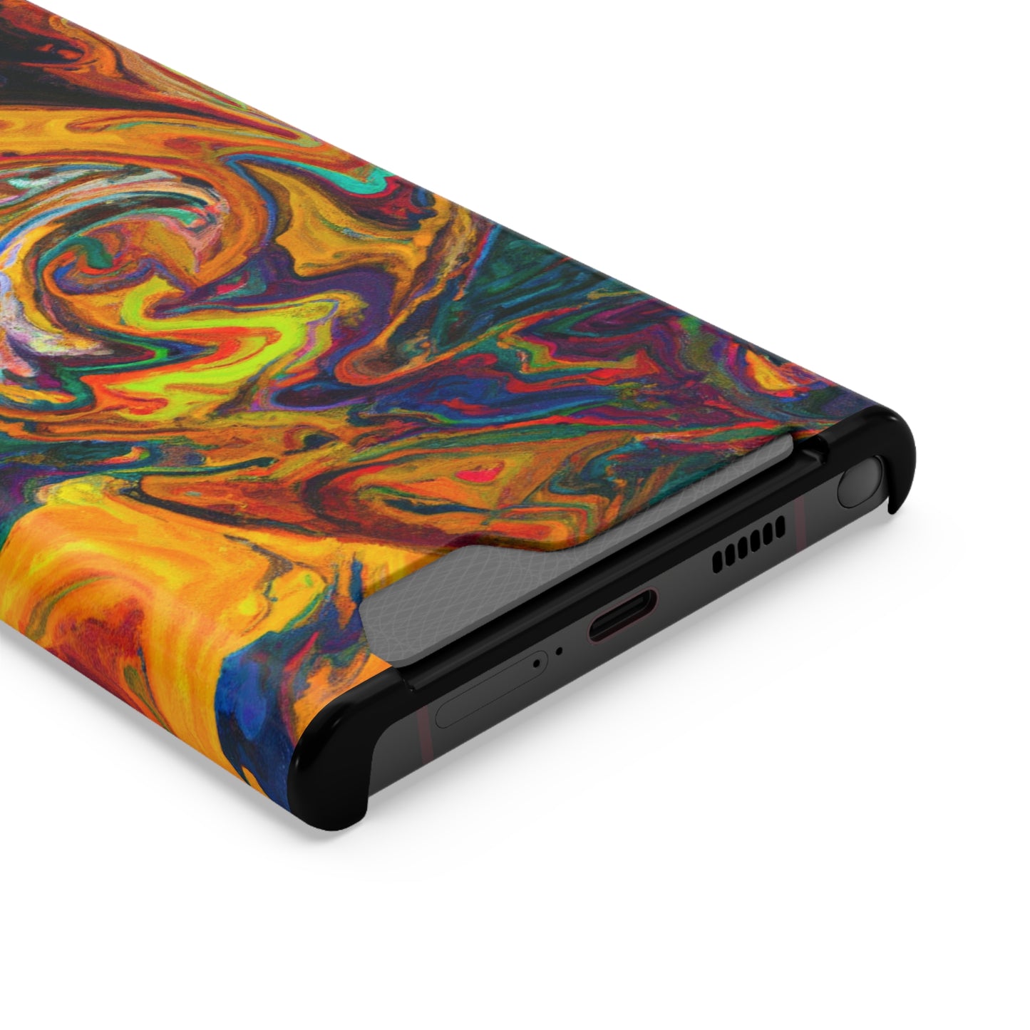 iPhone and Samsung Cases with Card Holder Ft. Abstract Spin