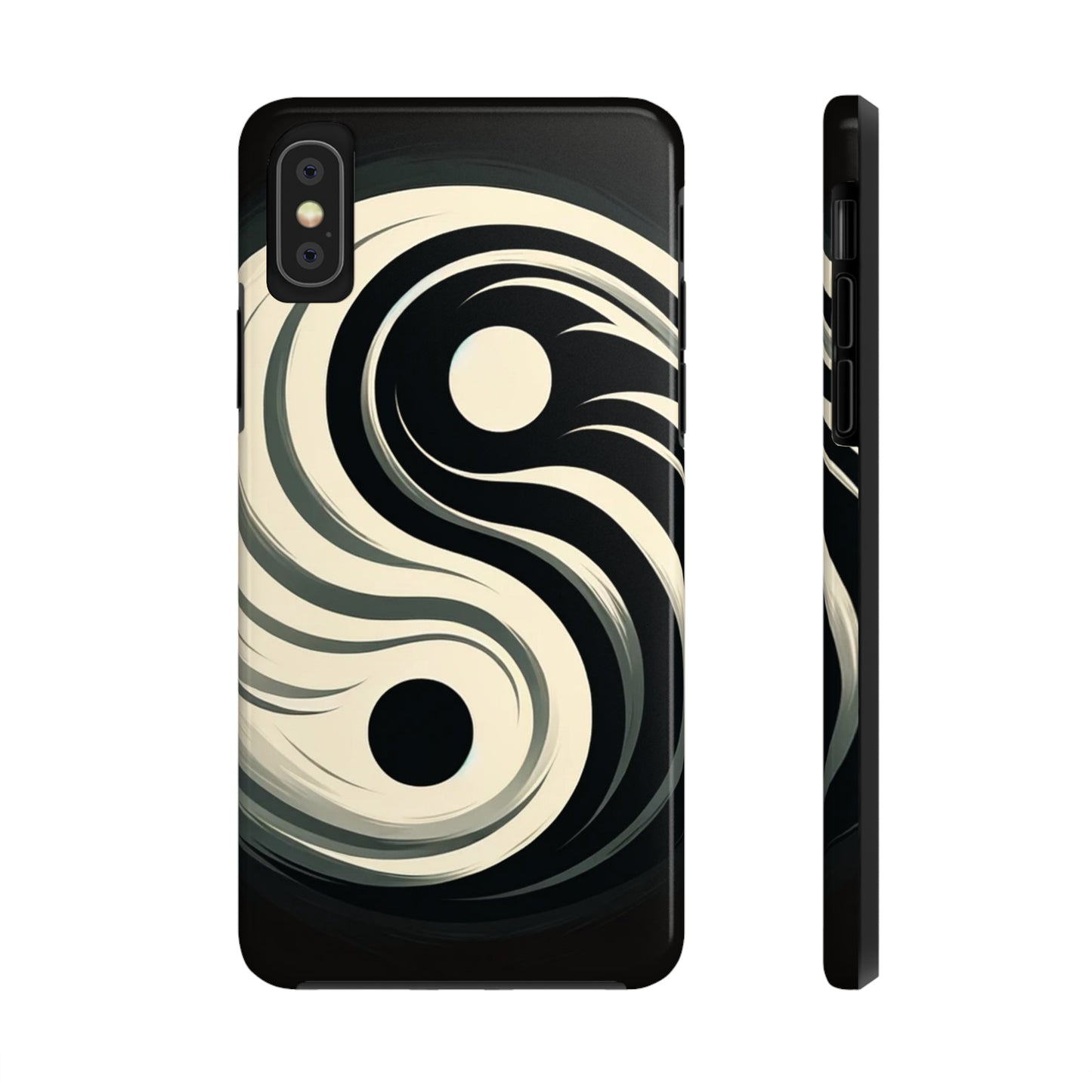 ToughDrop Apple iPhone Case Ft. Monotone Yin Yang