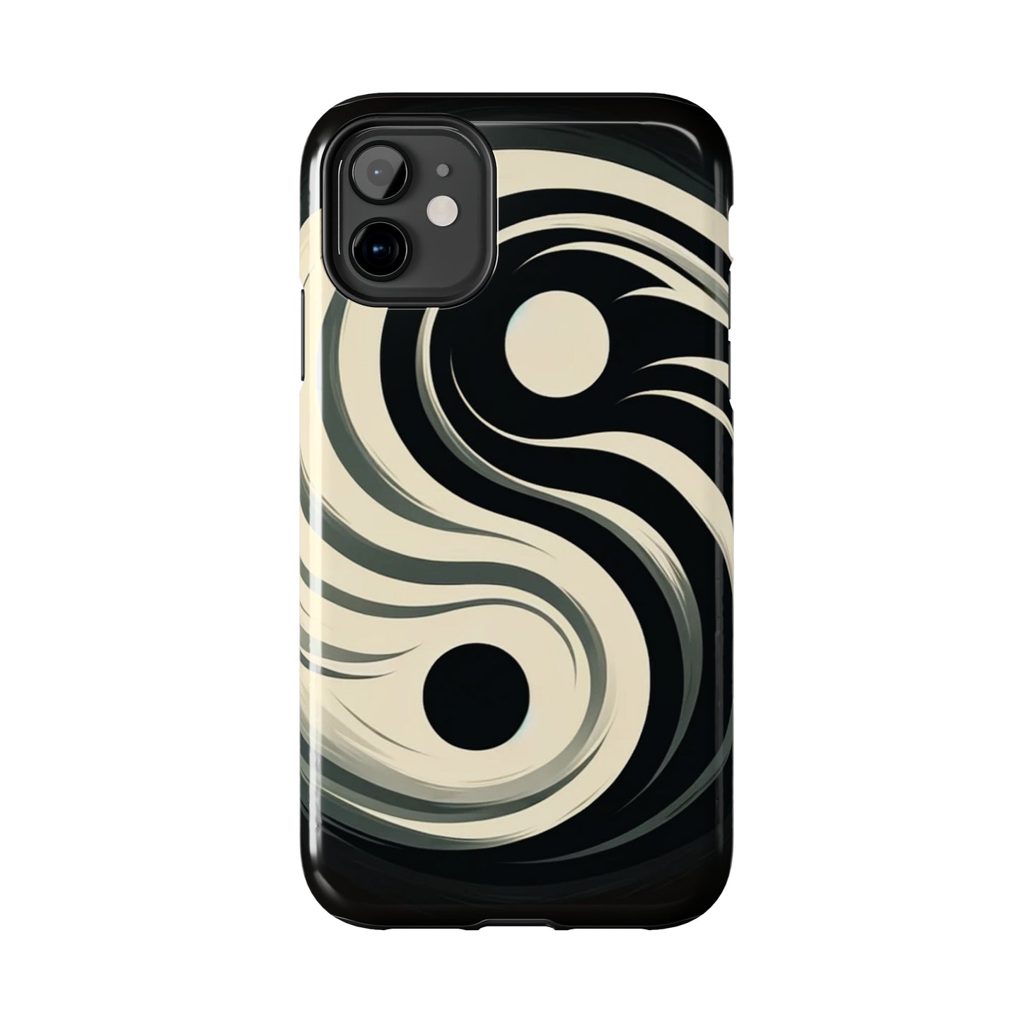 ToughDrop Apple iPhone Case Ft. Monotone Yin Yang