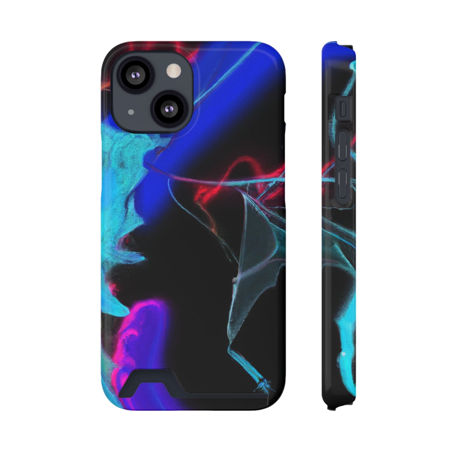 iPhone 13 and Samsung S21, S22 Cases with Card Holder Ft. Abstract Nova