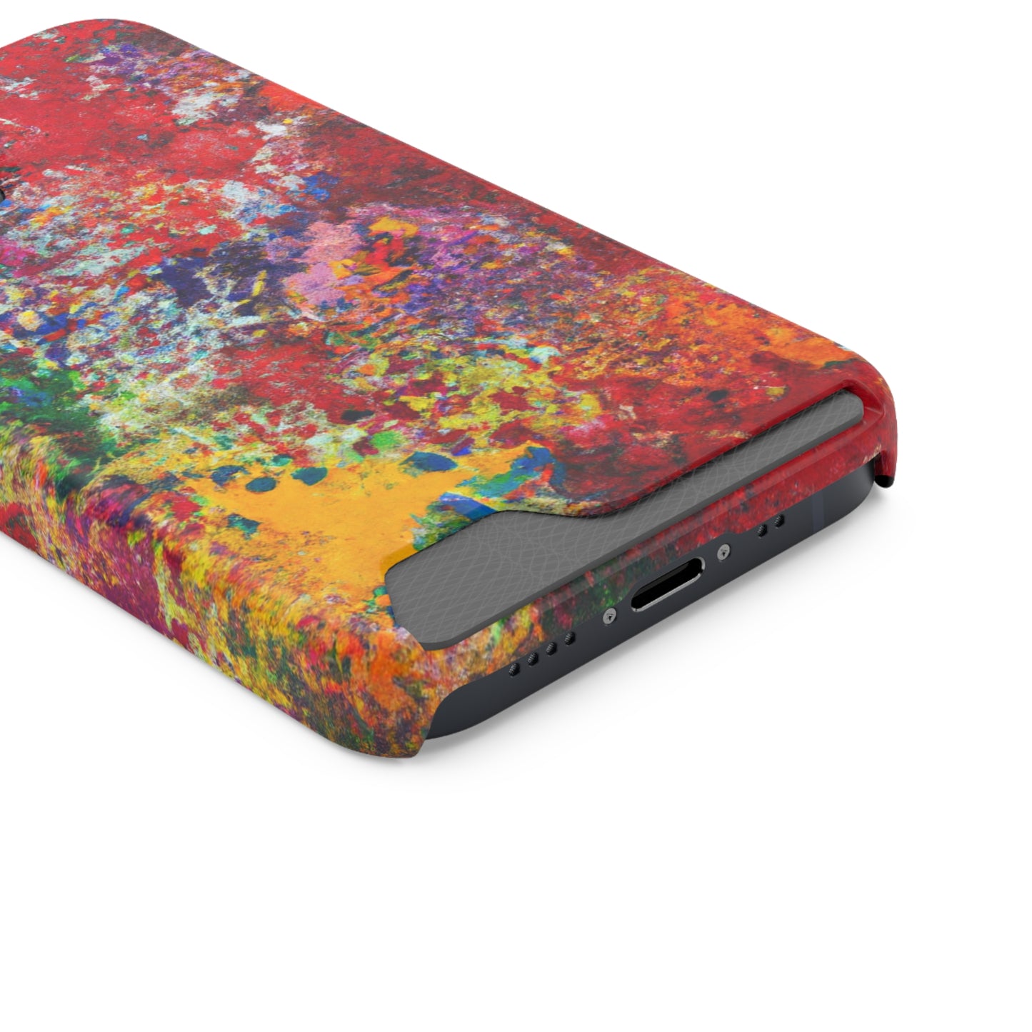 iPhone 13 and Samsung S21, S22 Cases with Card Holder Ft. Detailed Splats