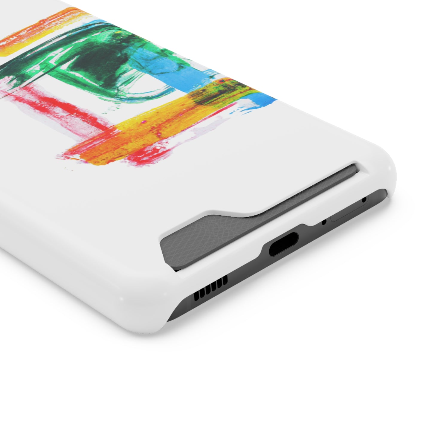 iPhone 13 and Samsung S21, S22 Cases with Card Holder Ft. Abstract Frame