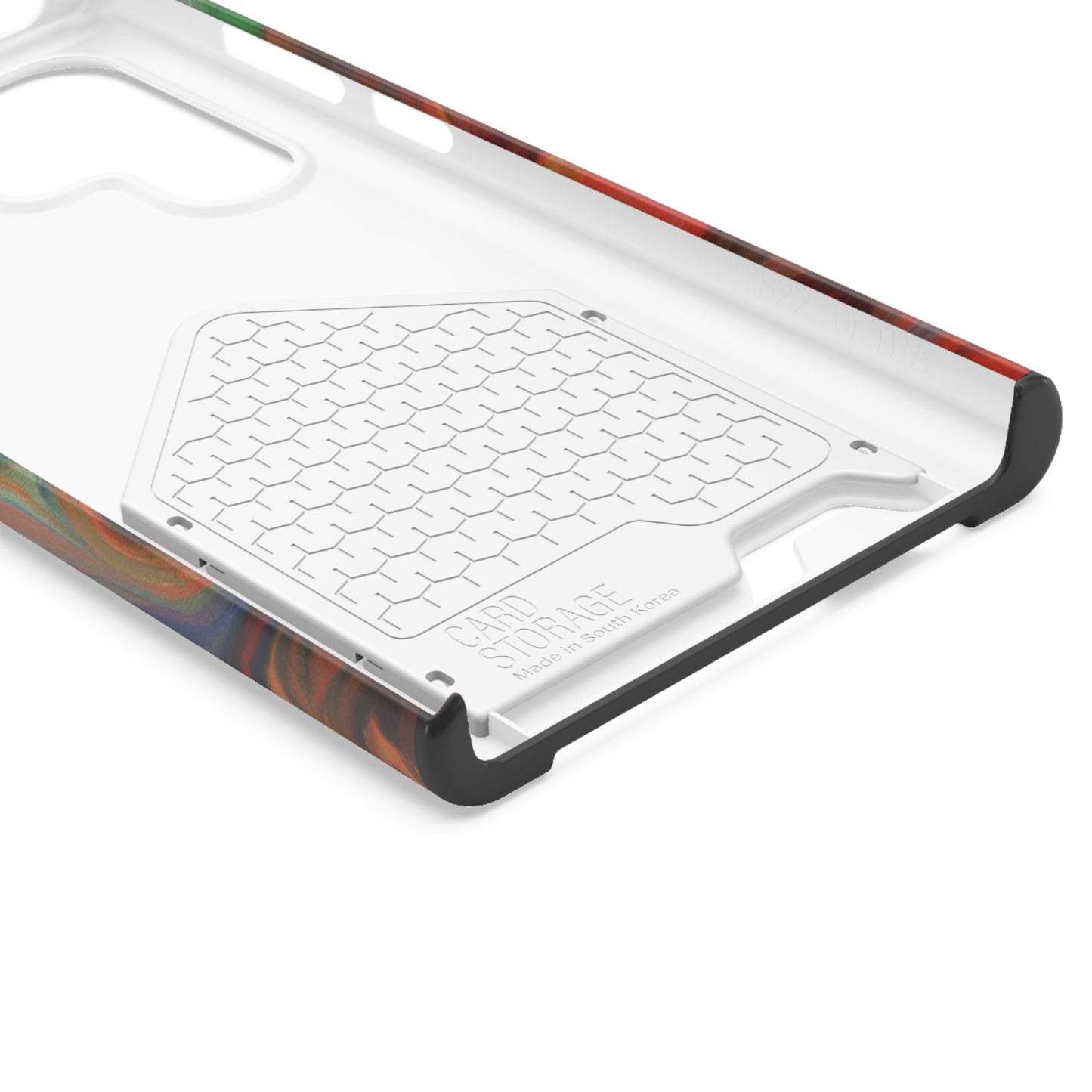iPhone or Samsung Case with Card Holder Ft. Fractured Waves