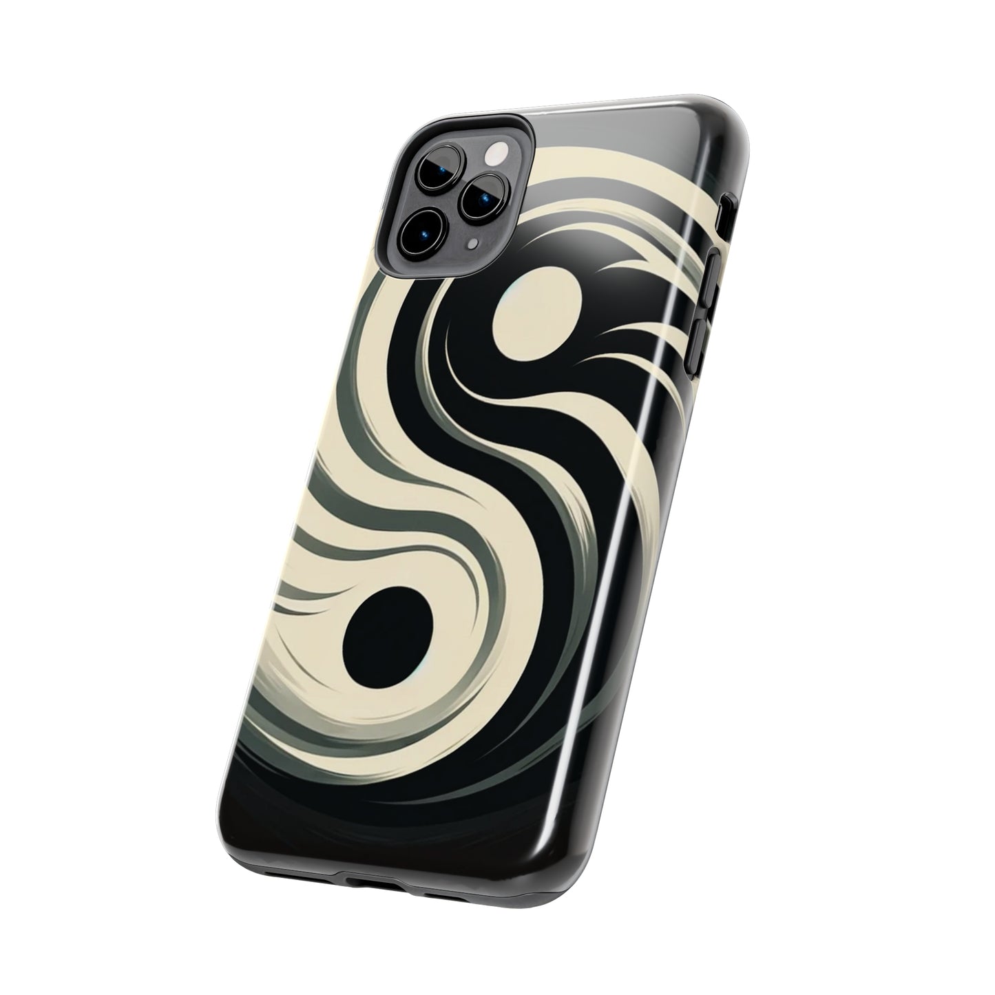ToughDrop Apple iPhone Case Ft. Monotone Yin Yang