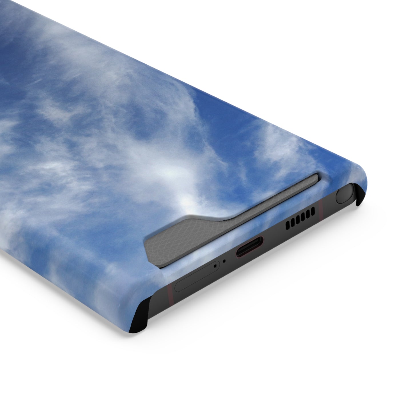 iPhone 13 and Samsung S21, S22 Cases with Card Holder Ft. Clouds