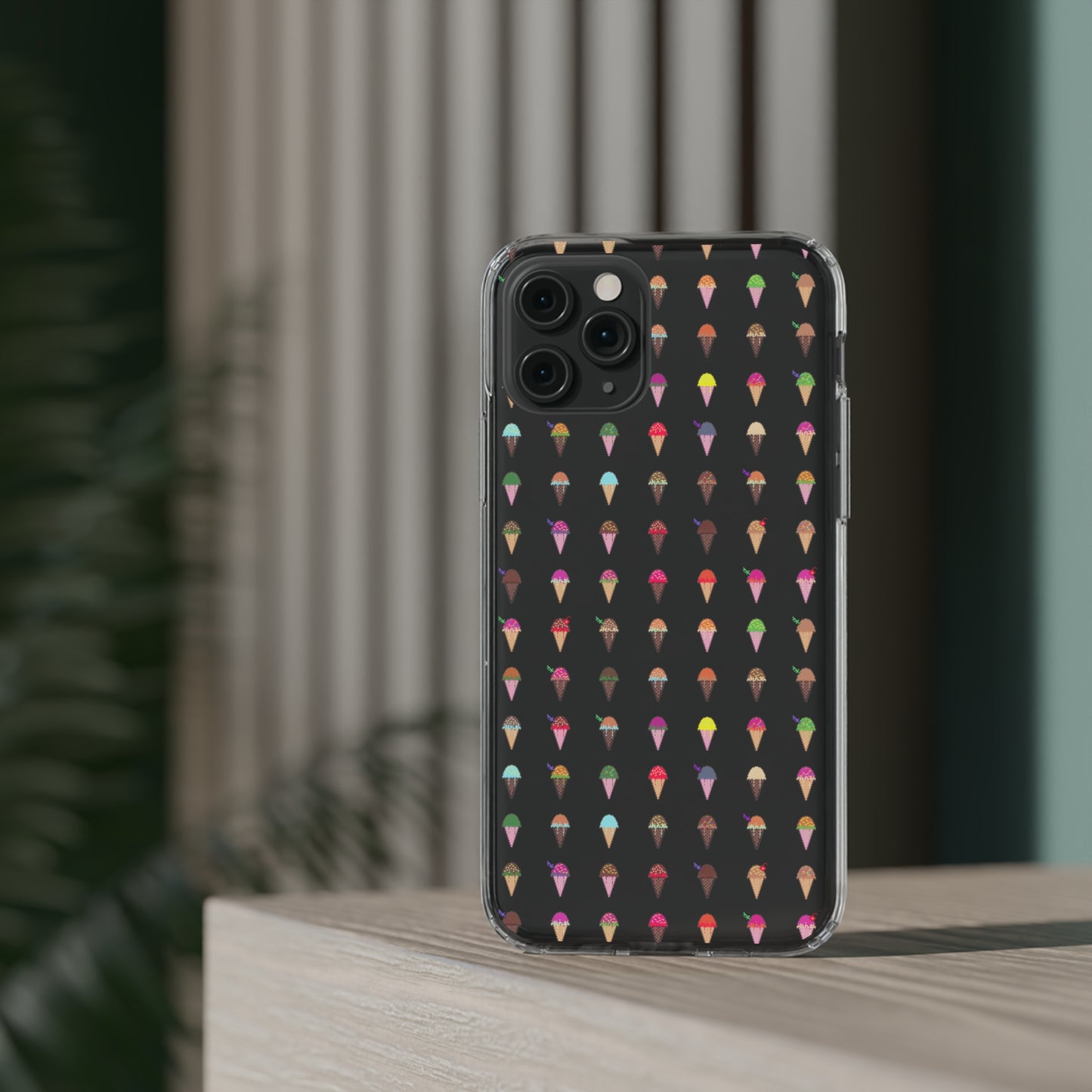 Clear Hard Case for iPhone 1-14 and Samsung S21-S22, Featuring Pixel Cones